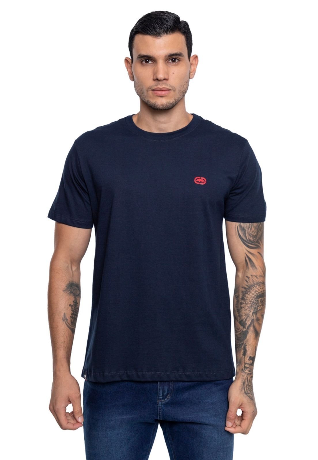 Camiseta Ecko Estampada Azul Marinho
