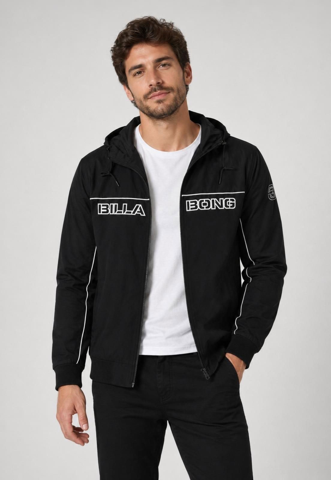 Jaqueta Masculina Billabong Capuz Preta