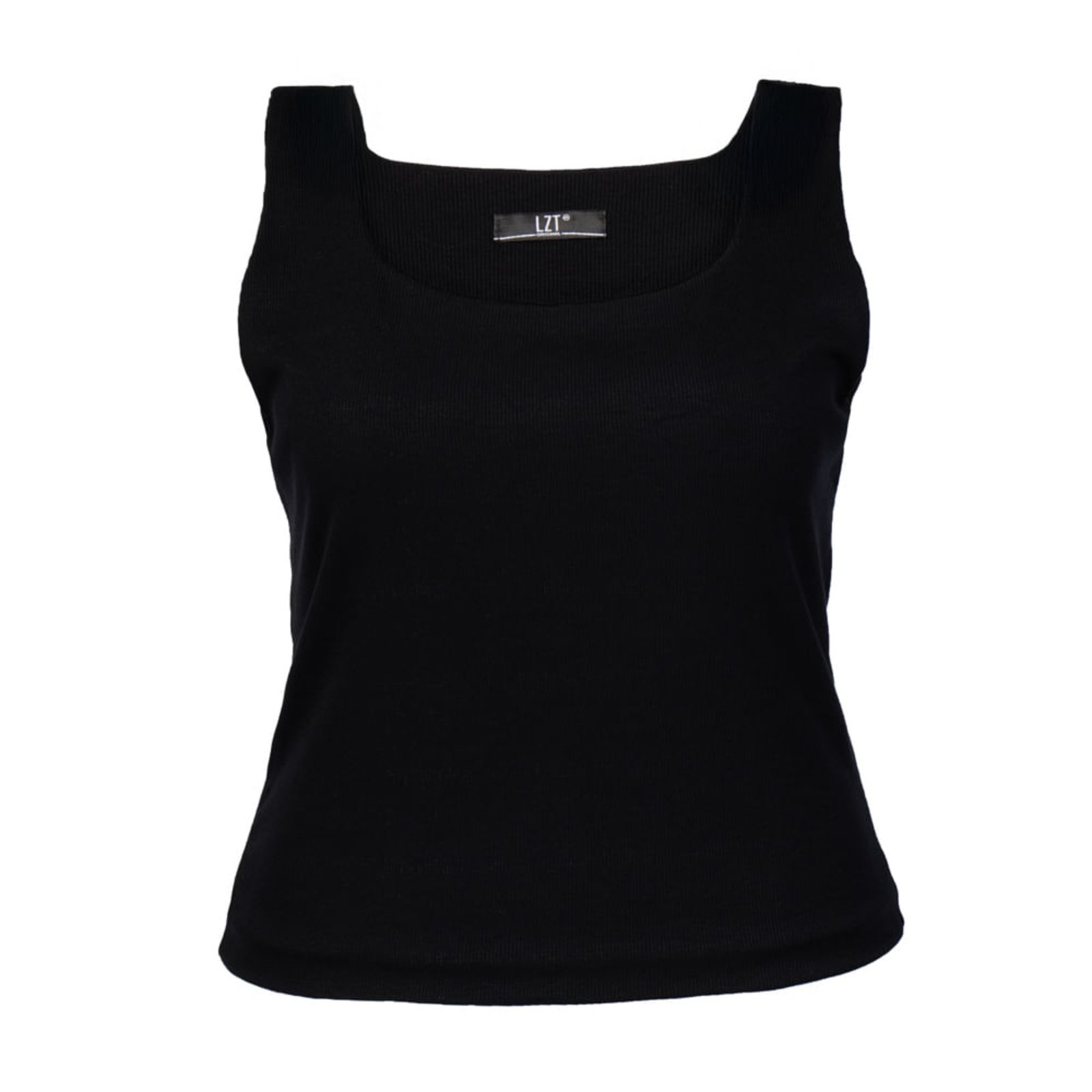 Regata Feminina LZT Plus Size Canelada Preto