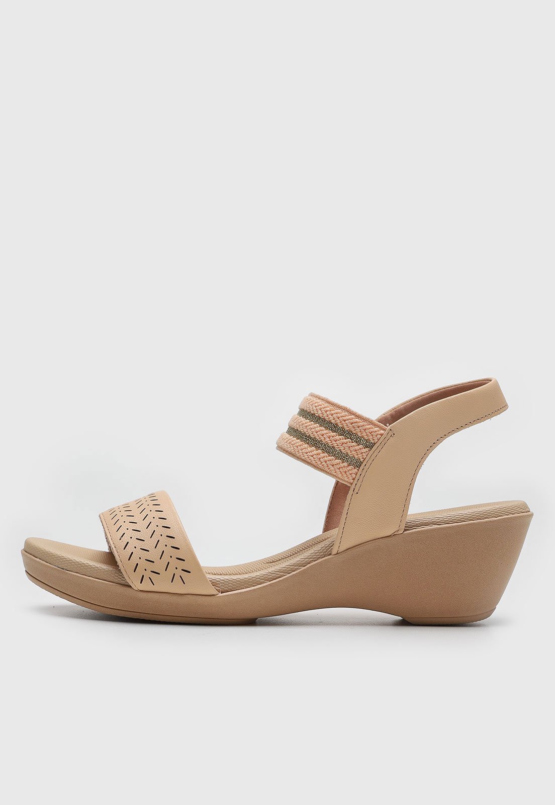 Sandália Anabela Usaflex Média Off-White