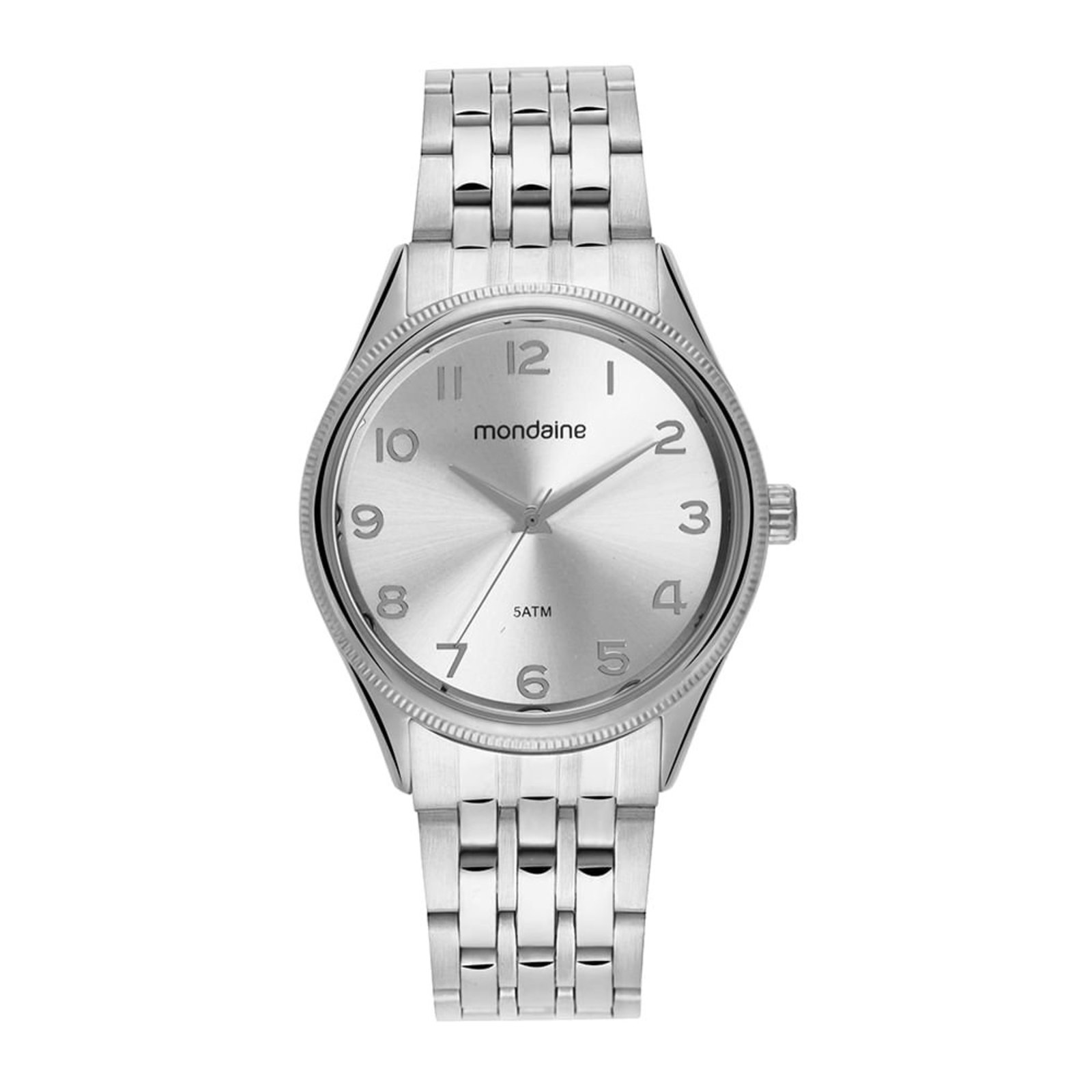 Relógio Mondaine Feminino Numeração Completa Prata Mondaine