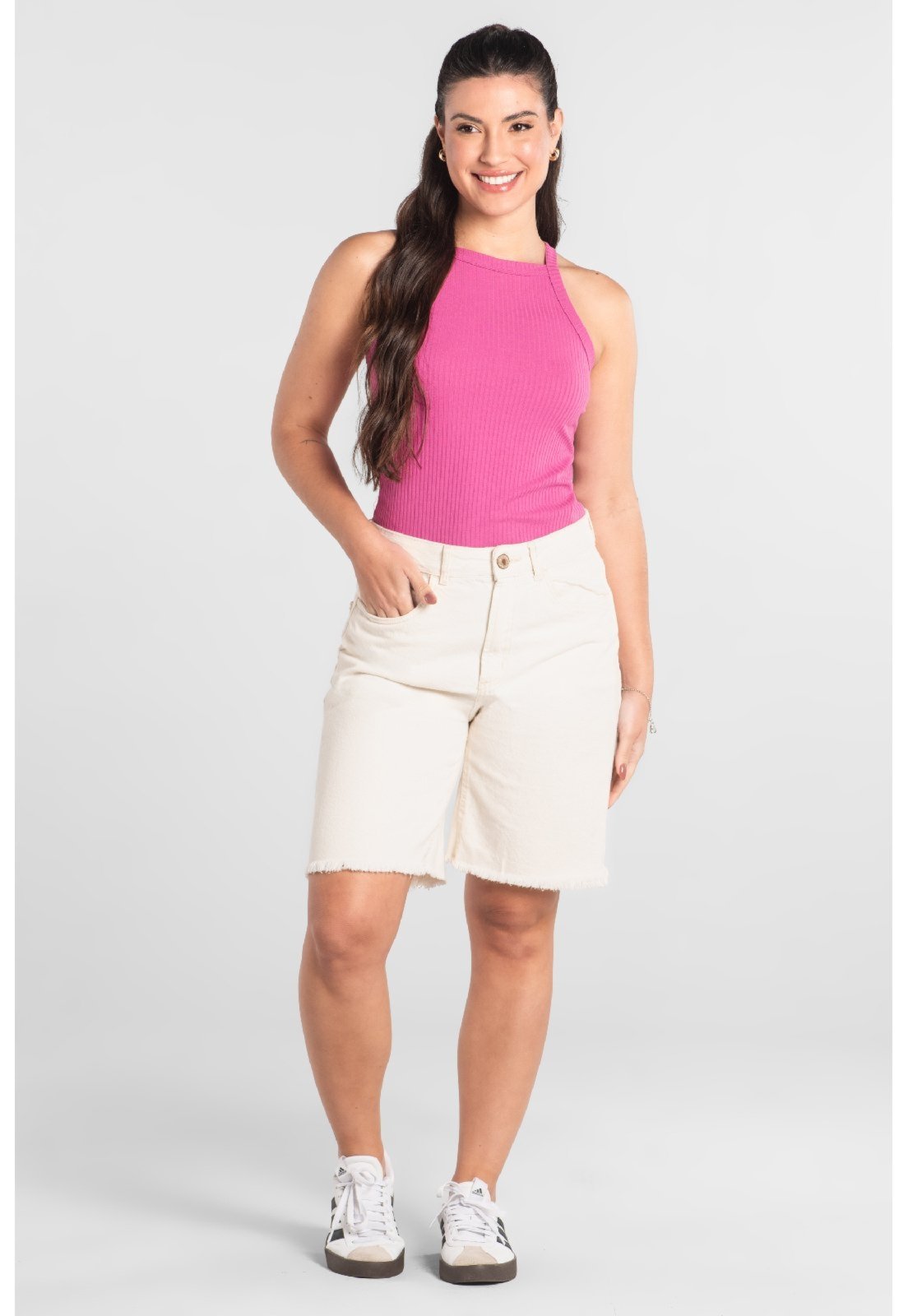 Regata Adulto Ribana Canelada Just Basic Roxo