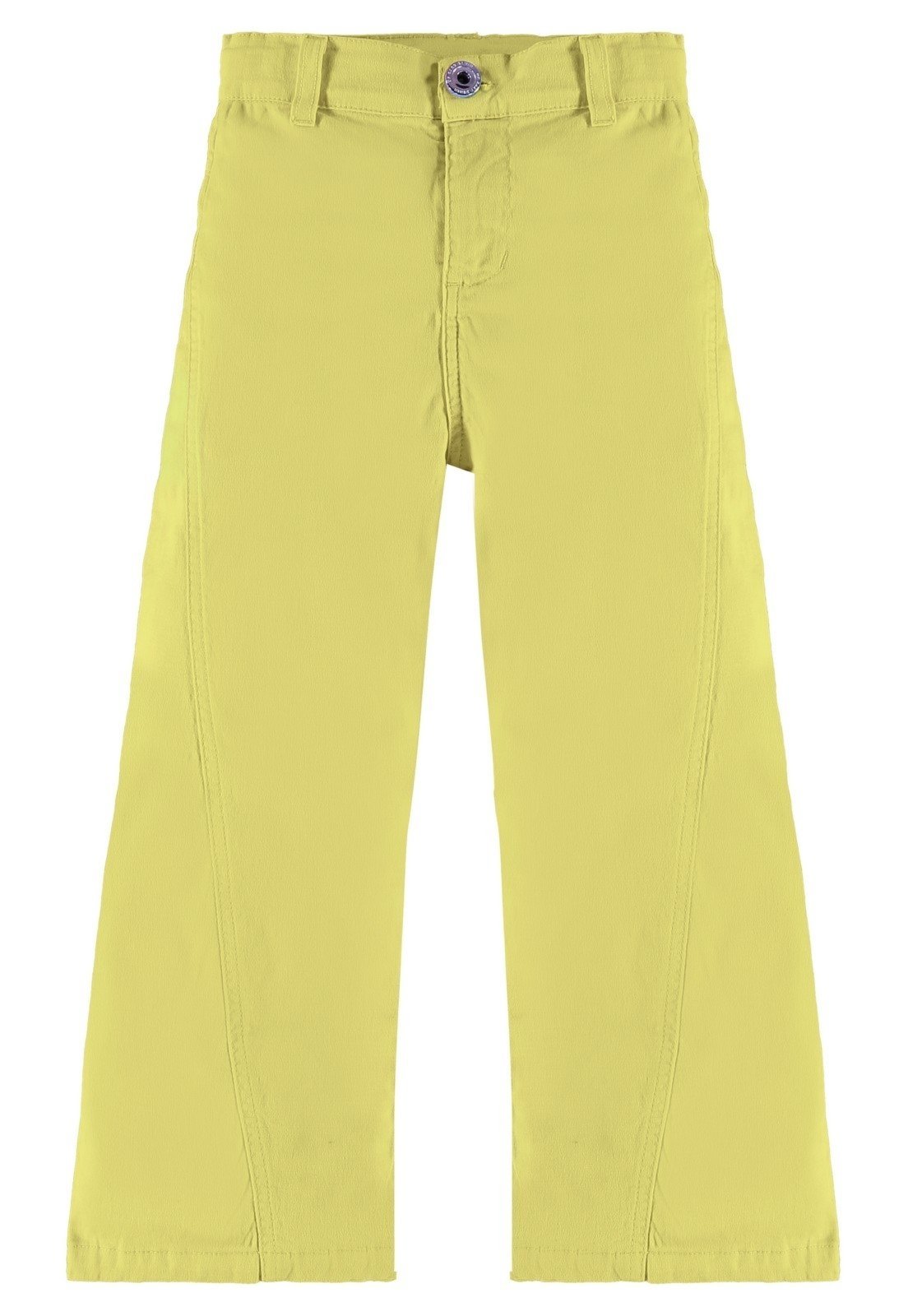 Infantil – Calça em Sarja Feminina Up Baby Amarelo Claro