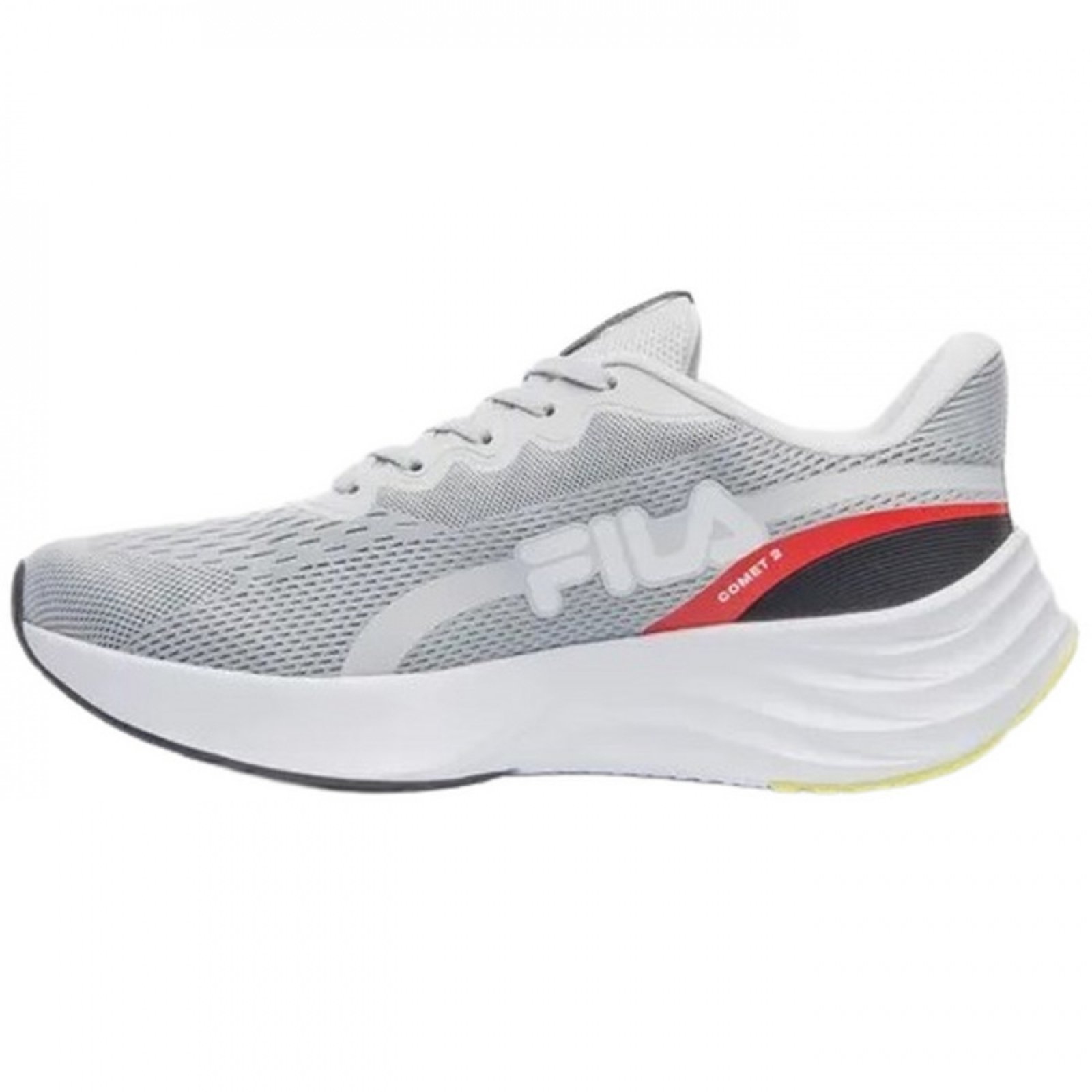 Vista 3 Tênis Fila Comet 2 Masculino Vermelho Preto cinza Fila cinza