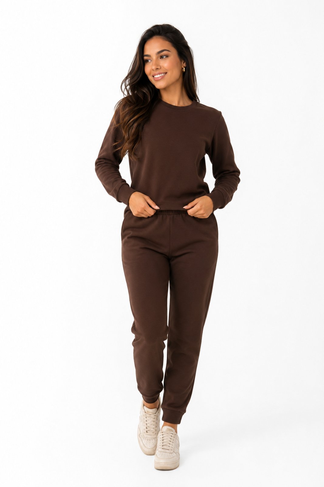 Conjunto Feminino D Bell Outlet Fashion Casual Chocolate