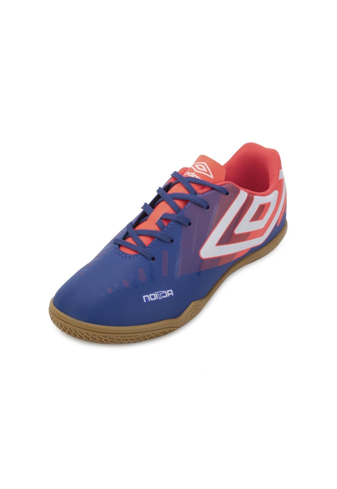 Chuteira Futsal Umbro Action UM24 Azul-Laranja