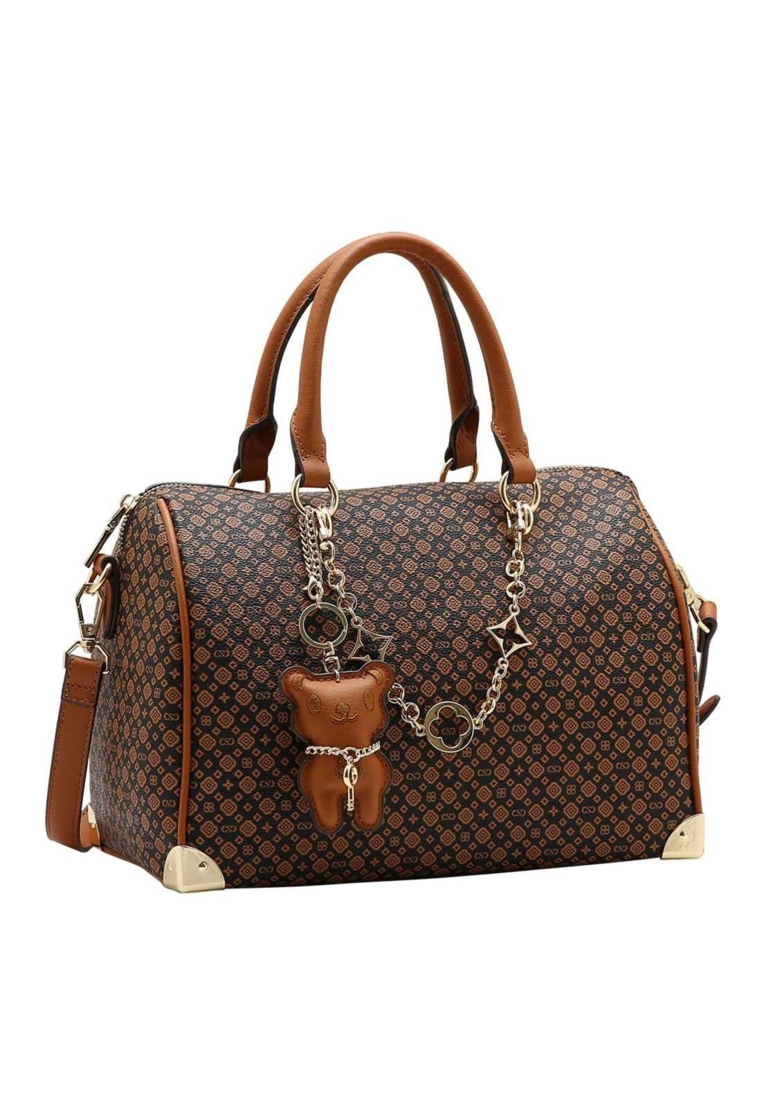 Bolsa Feminina Chenson Baú Mini Monograma 3485794 Café