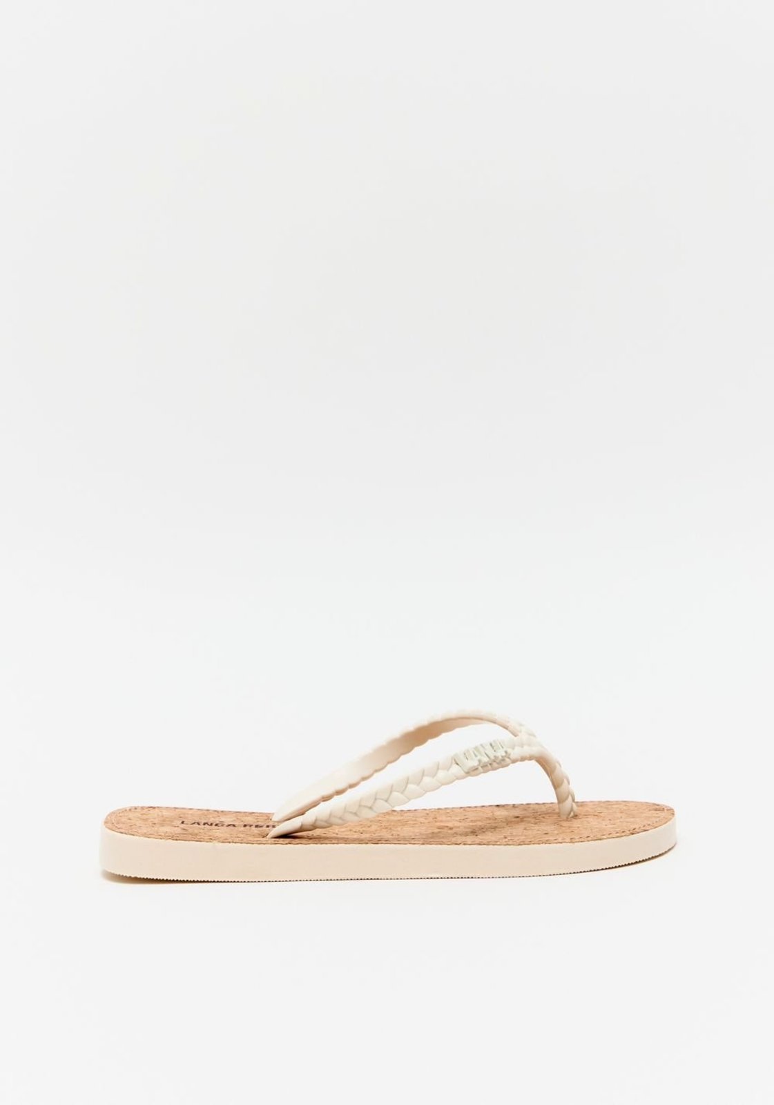 Chinelo Cortiça Tiras Trançadas Lança Perfume