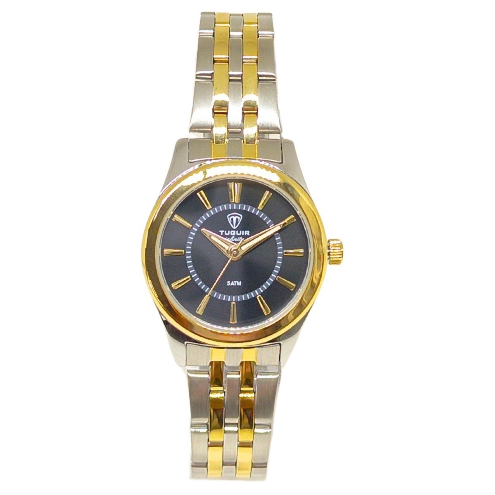 Relógio Feminino de Aço Tuguir Analógico Infinity 2462H Prata e Preto