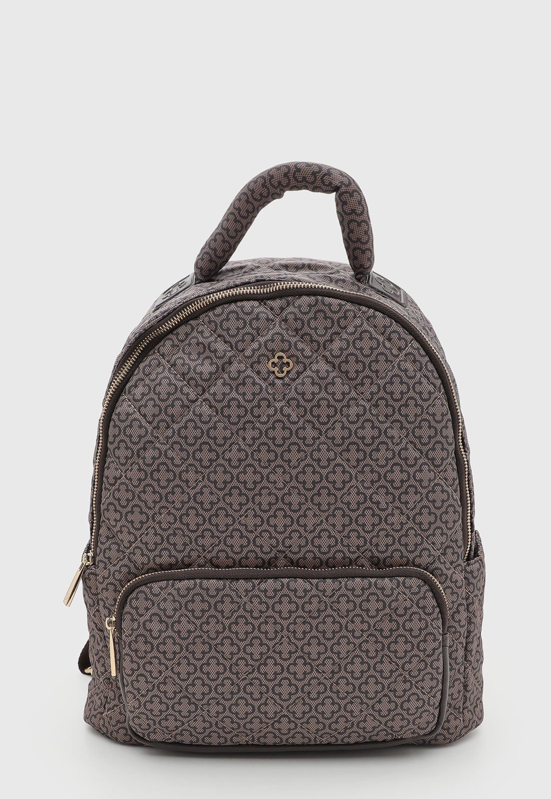 Mochila Capodarte Estampa Geométrica Bege