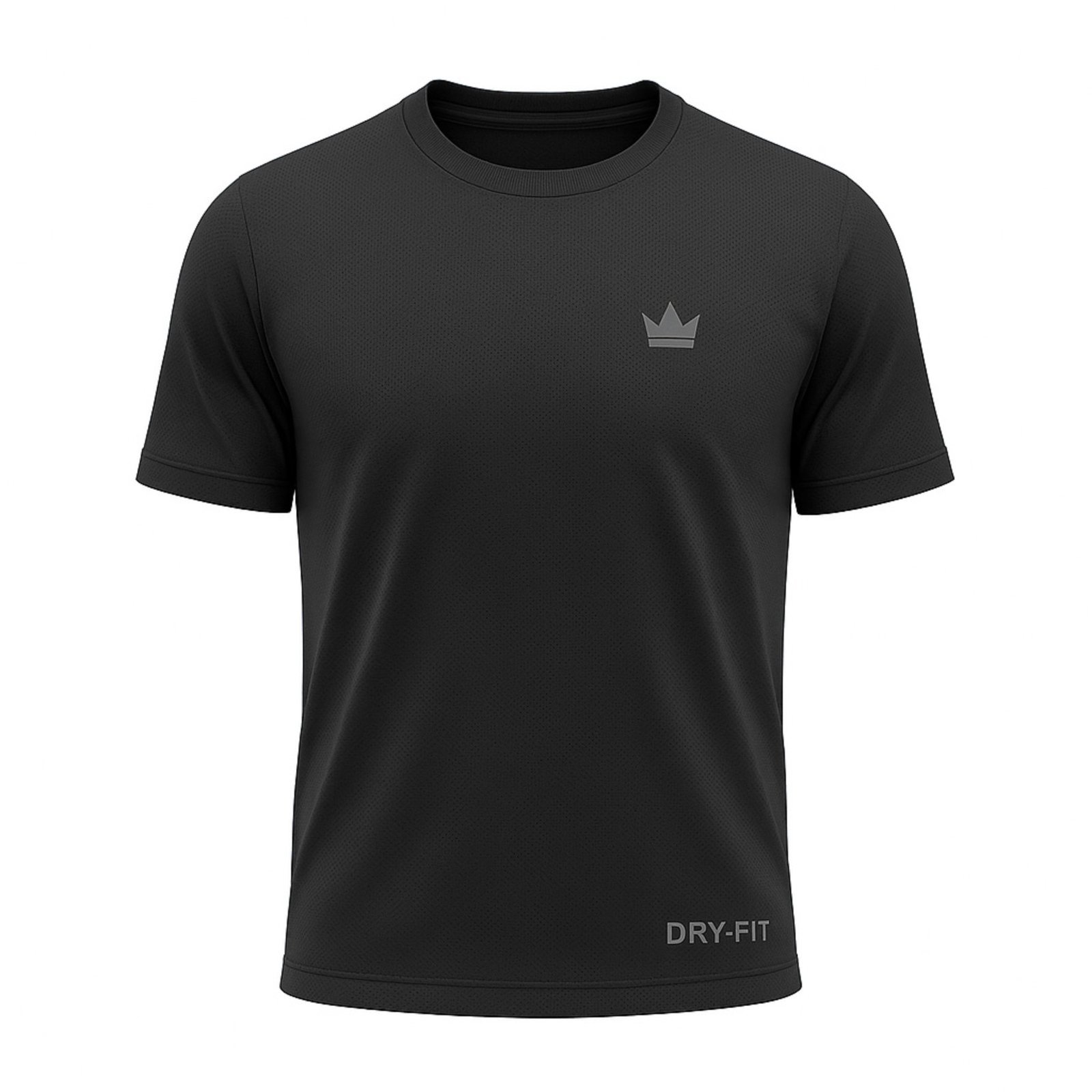Vista 3 Kit 2 Camisetas Dry Fit Academia Treino Corrida UV Rei do Esporte Masculina Preta QLC SPORT preto QLC SPORT preto