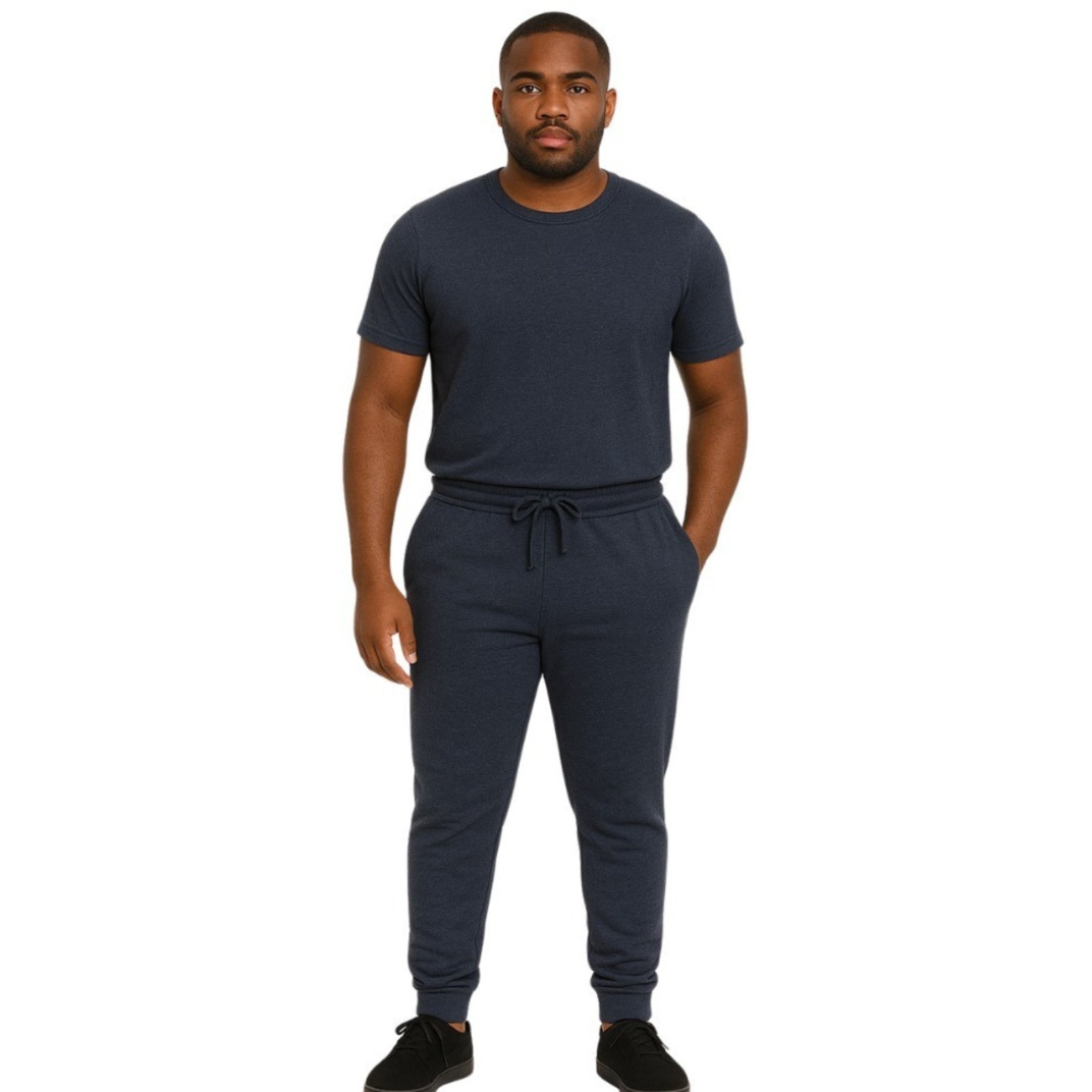 Calça Moletom Masculina Reflexo Íntimo Slim Jogger Com Bolso Cinza Escuro