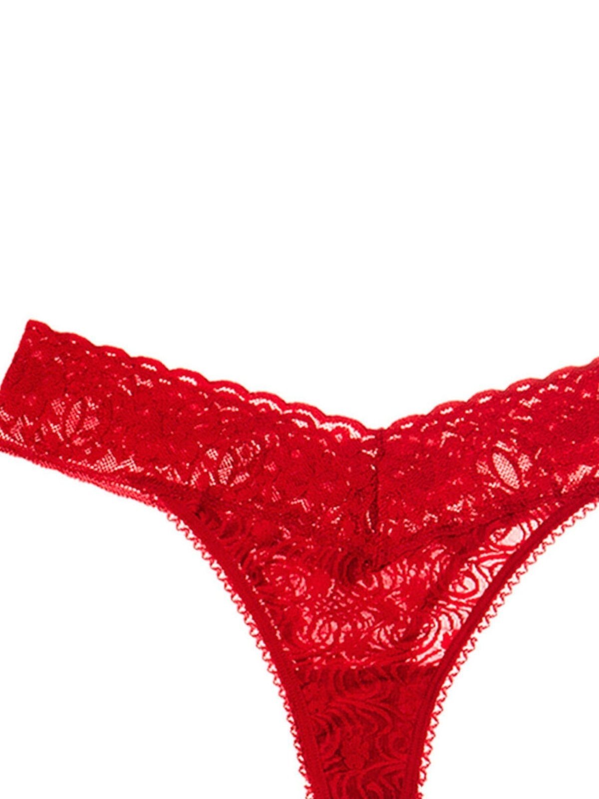 Vista 3 Calcinha Fio Dental Buquê Demillus 51190 vermelho Demillus vermelho