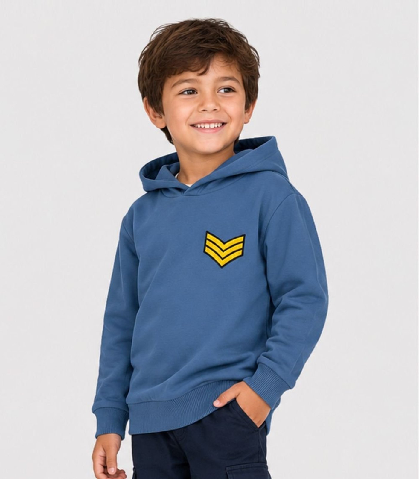 Infantil - Blusão Com Capuz Masculino Trick Nick Azul