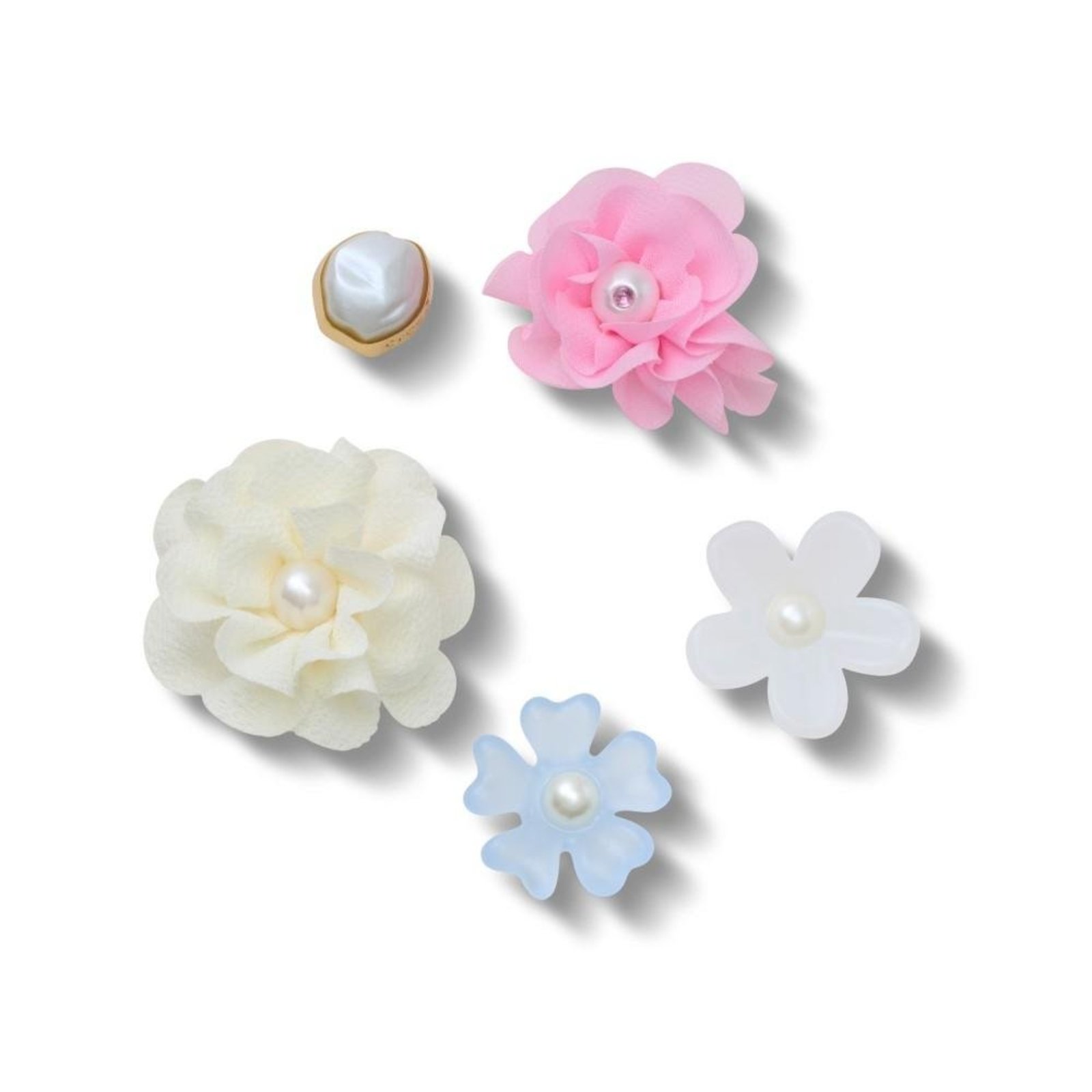 Infantil - Jibbitz™ Floral Feminino Pack Com 5 Peças UNICO Branco
