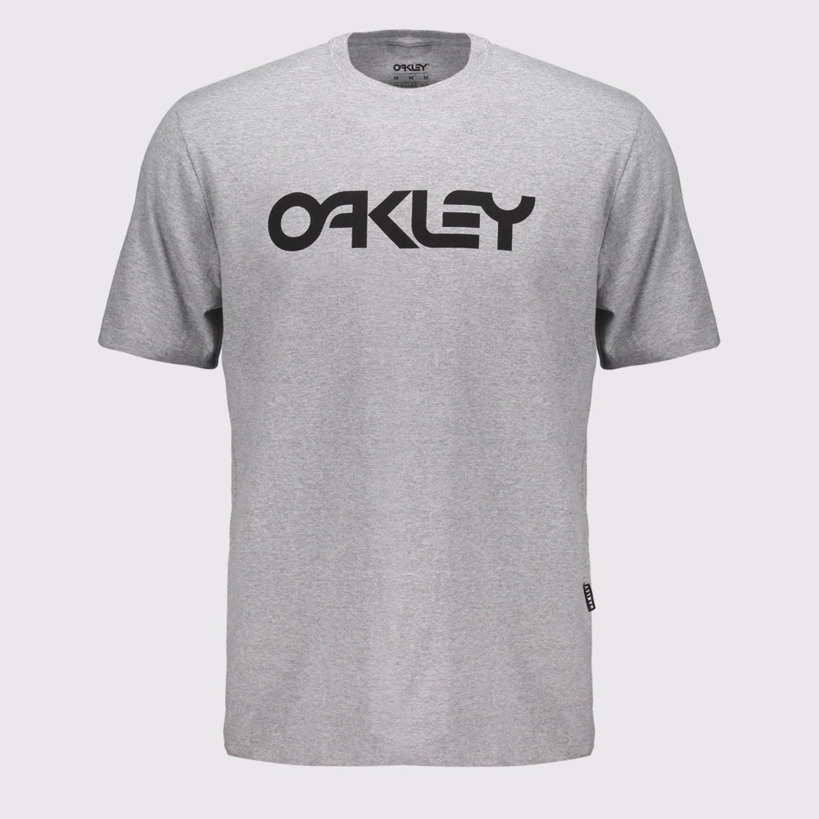 Camiseta Oakley Mark II SS Cinza Claro e Preta