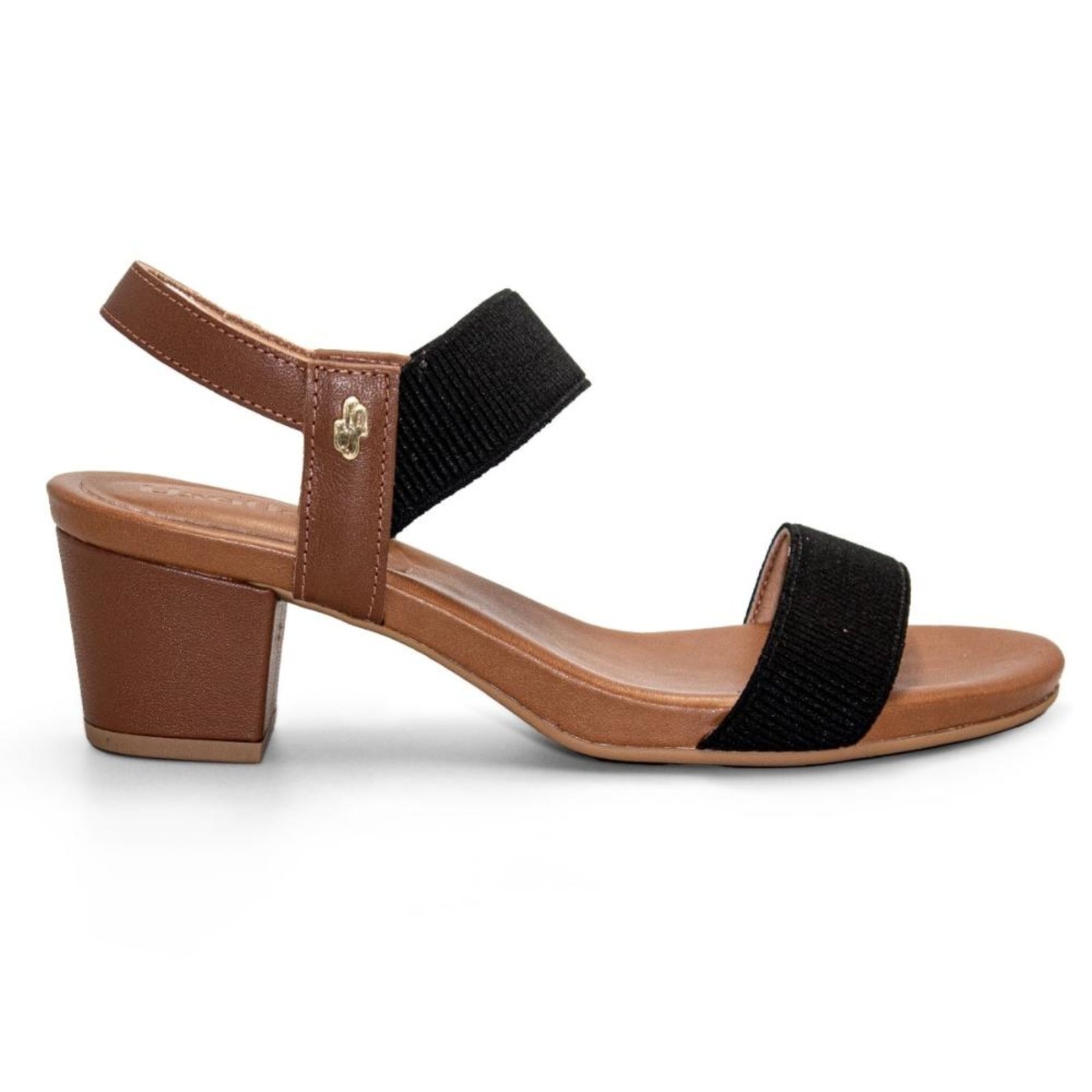 SANDÁLIA USAFLEX FEMININA SALTO BLOCO Y8204 Marrom