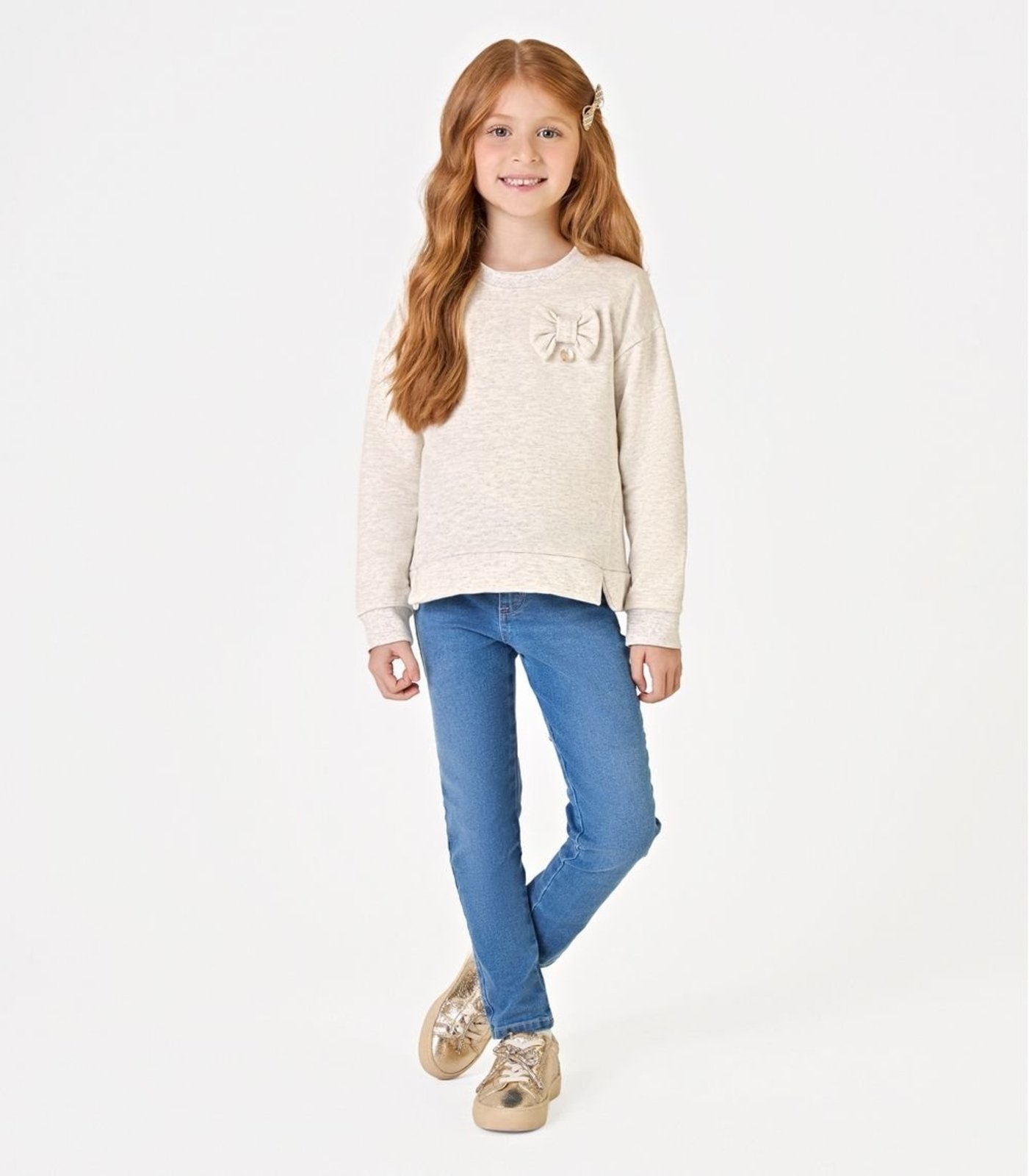 Infantil - Calça Feminina Skinny Jeans Trick Nick Azul