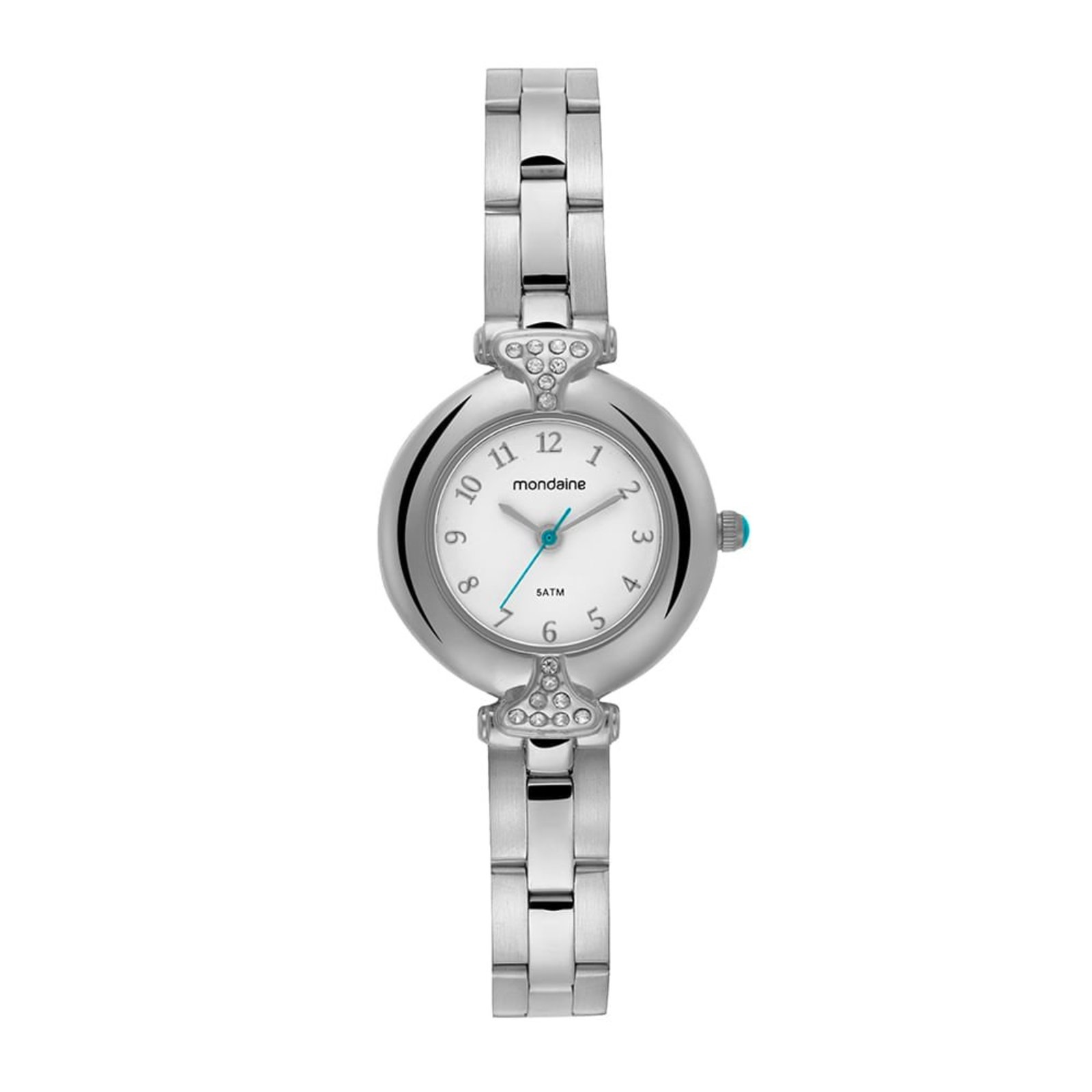 Relógio Mondaine Feminino Cristais Prata Mondaine