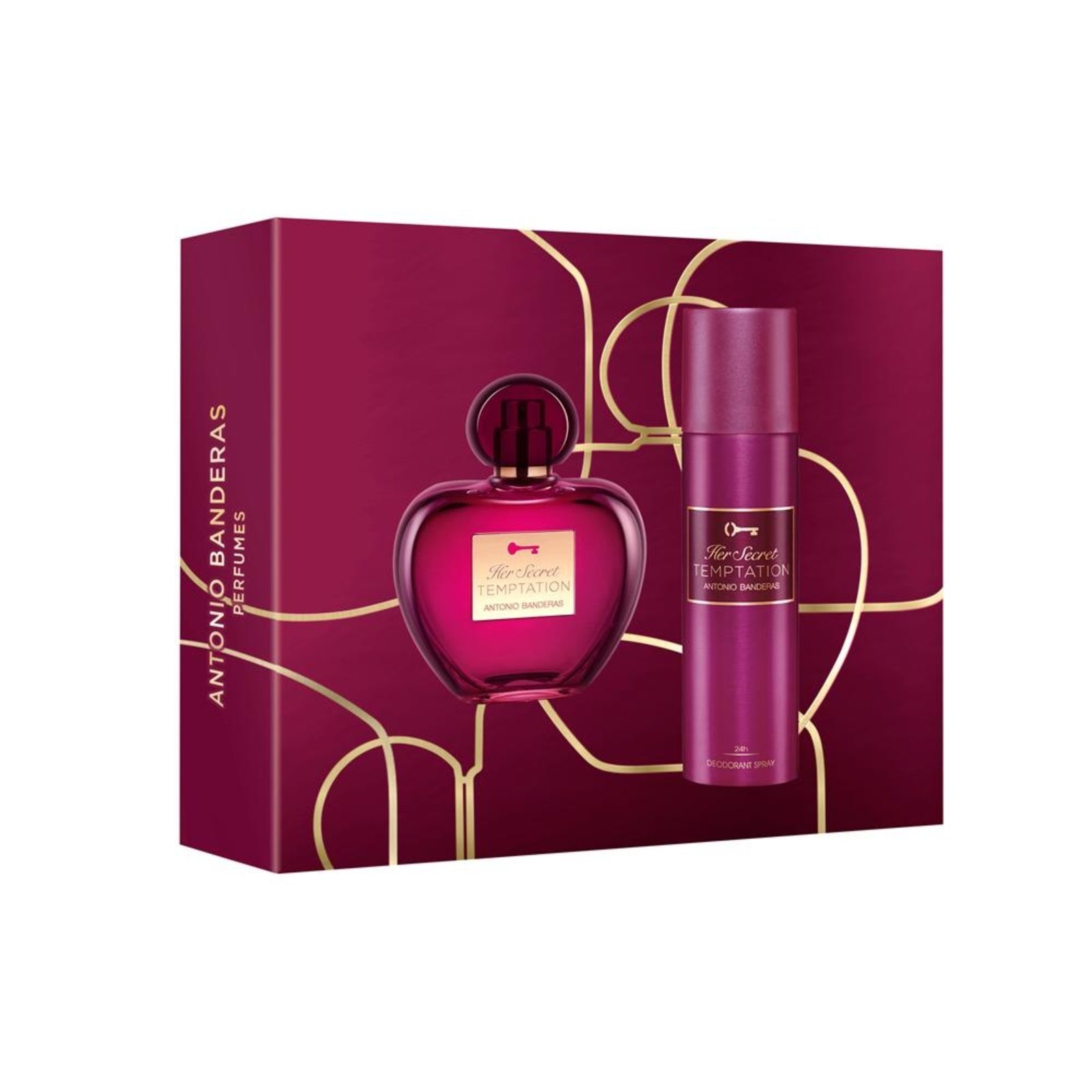 Kit Banderas Temptation Eau de Toilette Perf Feminino80ml + Deo 150ml