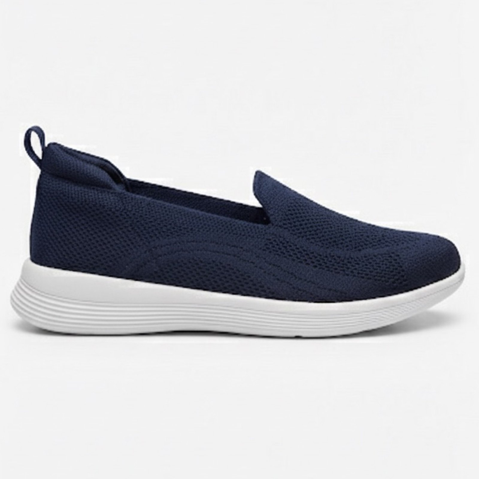 Tênis Feminino Usaflex Slip On Tecido Tricot Joanetes New Blue