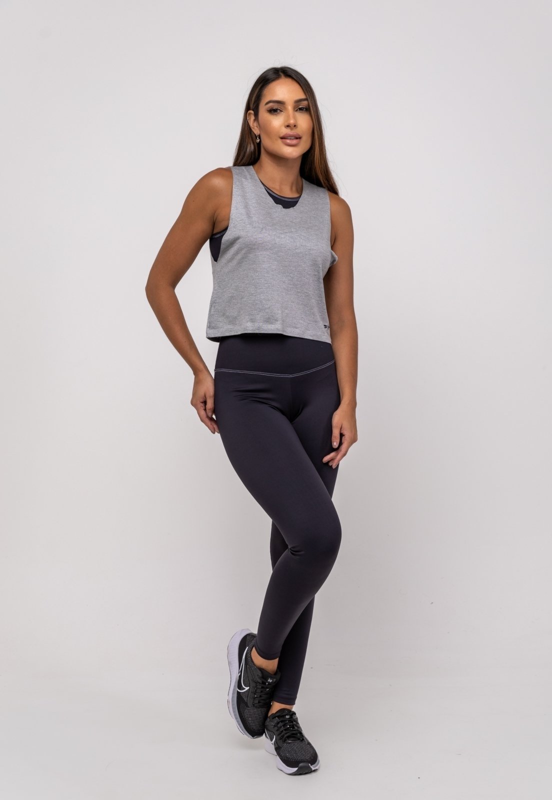 Regata Libélula Malha Salvatore Fashion Cinza