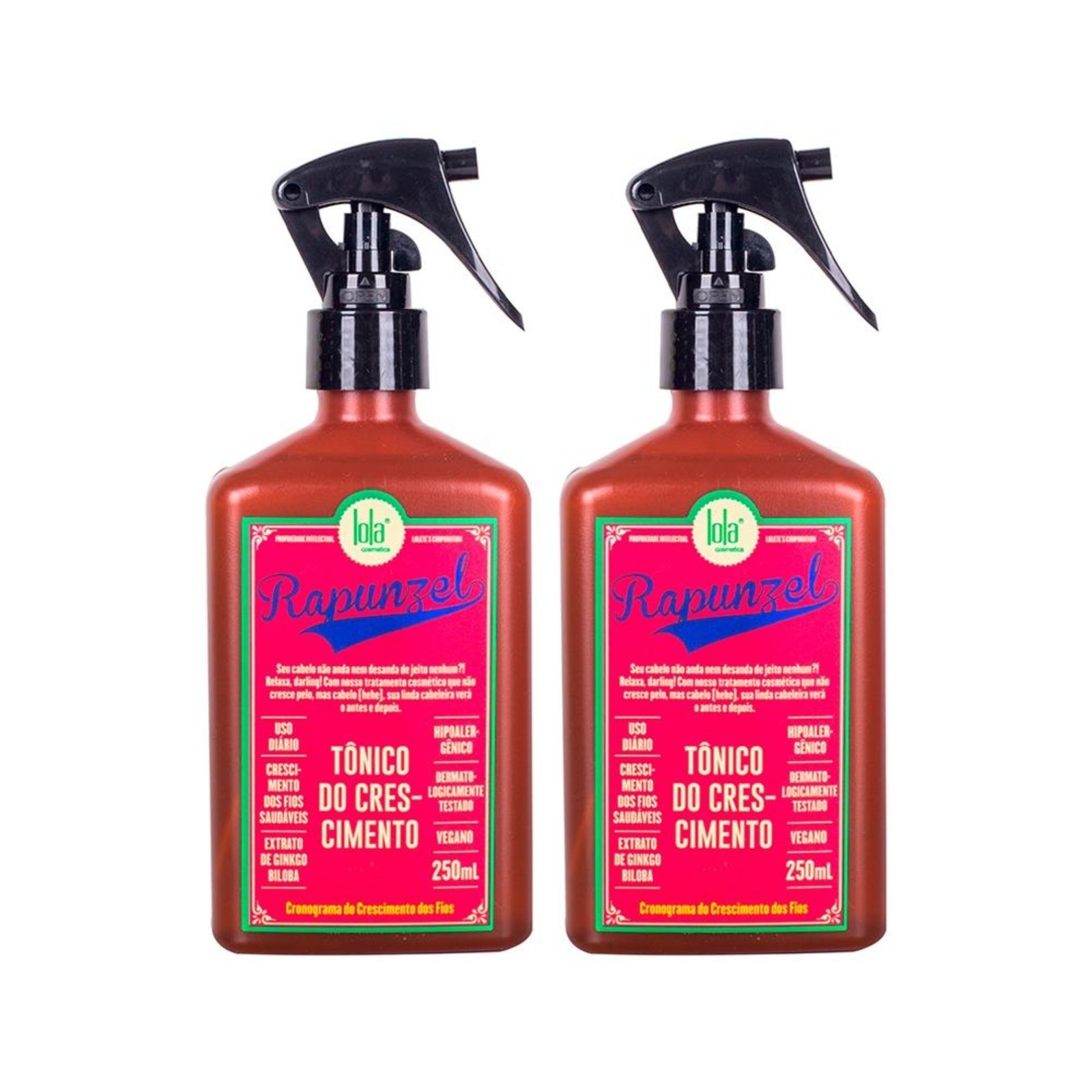 Kit Lola Rapunzel – Tônico Capilar 250ml – 2 Unidades