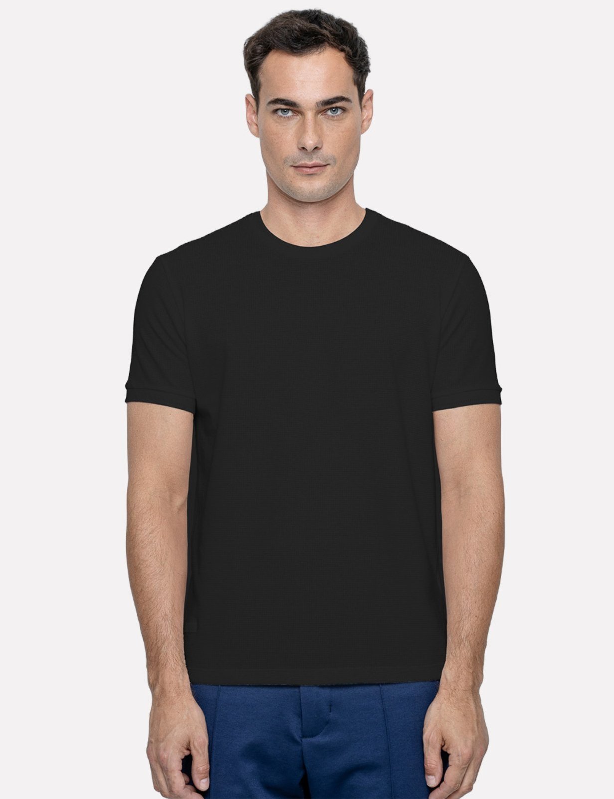 Camiseta K&J Black Regular Cotton Premium Sport Tricot Preta