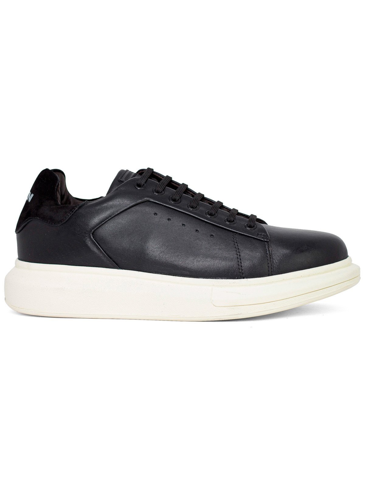 Tênis Masculino Ferracini Casual Impulse 24h Couro Cadarço Conforto Sneaker Preto