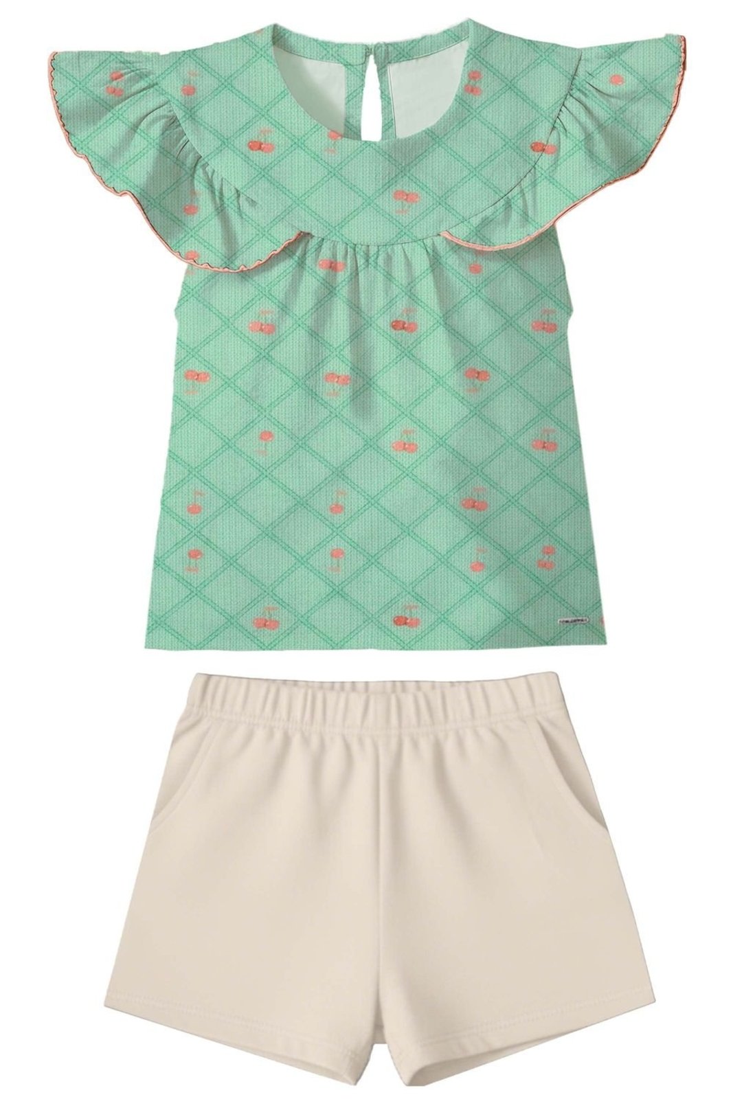 Infantil - Conjunto Menina Cerejinhas Colorittá Verde