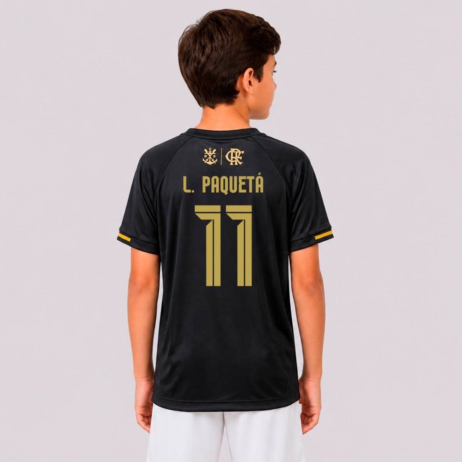 Camisa Flamengo Solto Preta 11 L. Paquetá