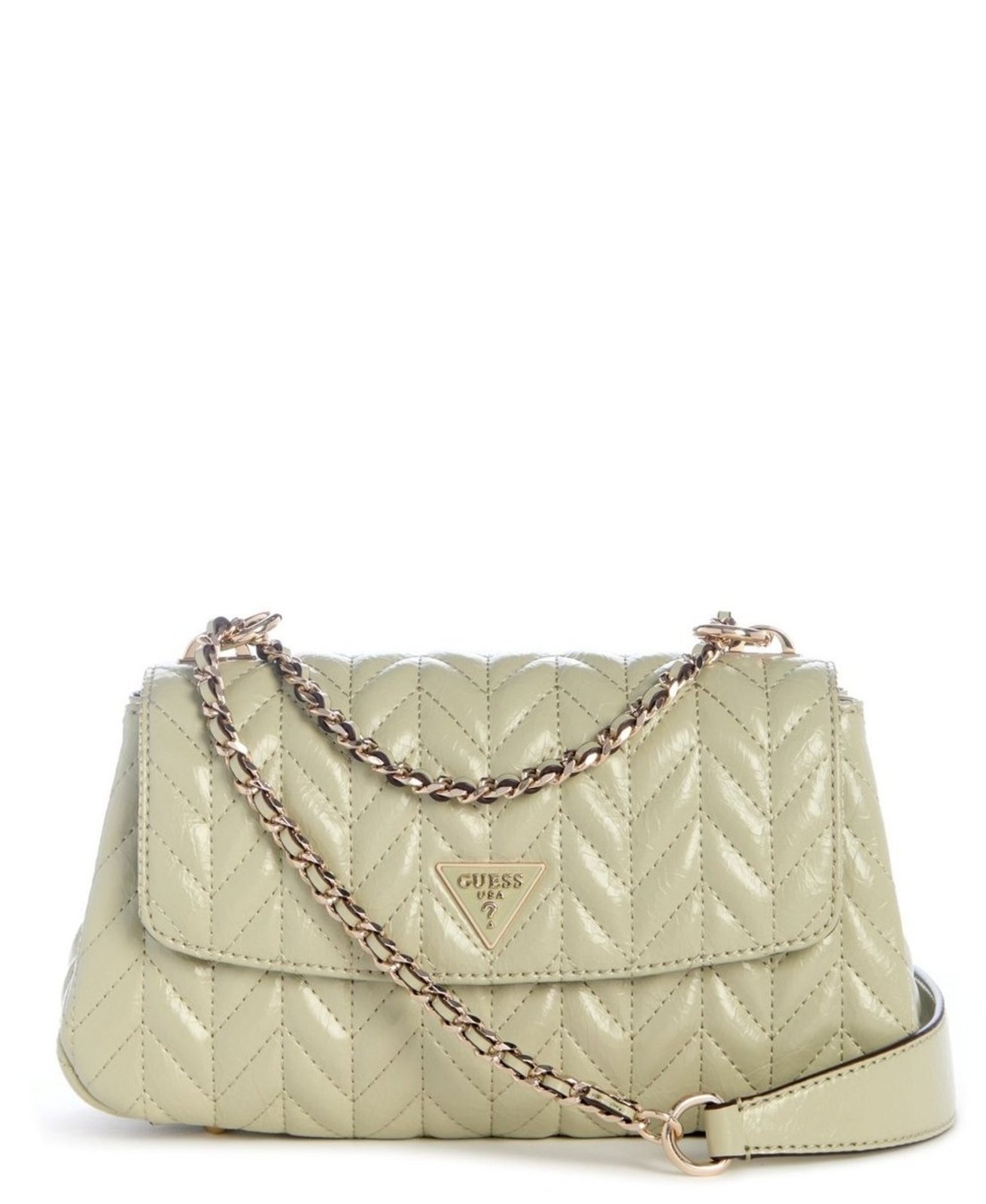 Bolsa Cheryl Transversal Verde Guess Claro