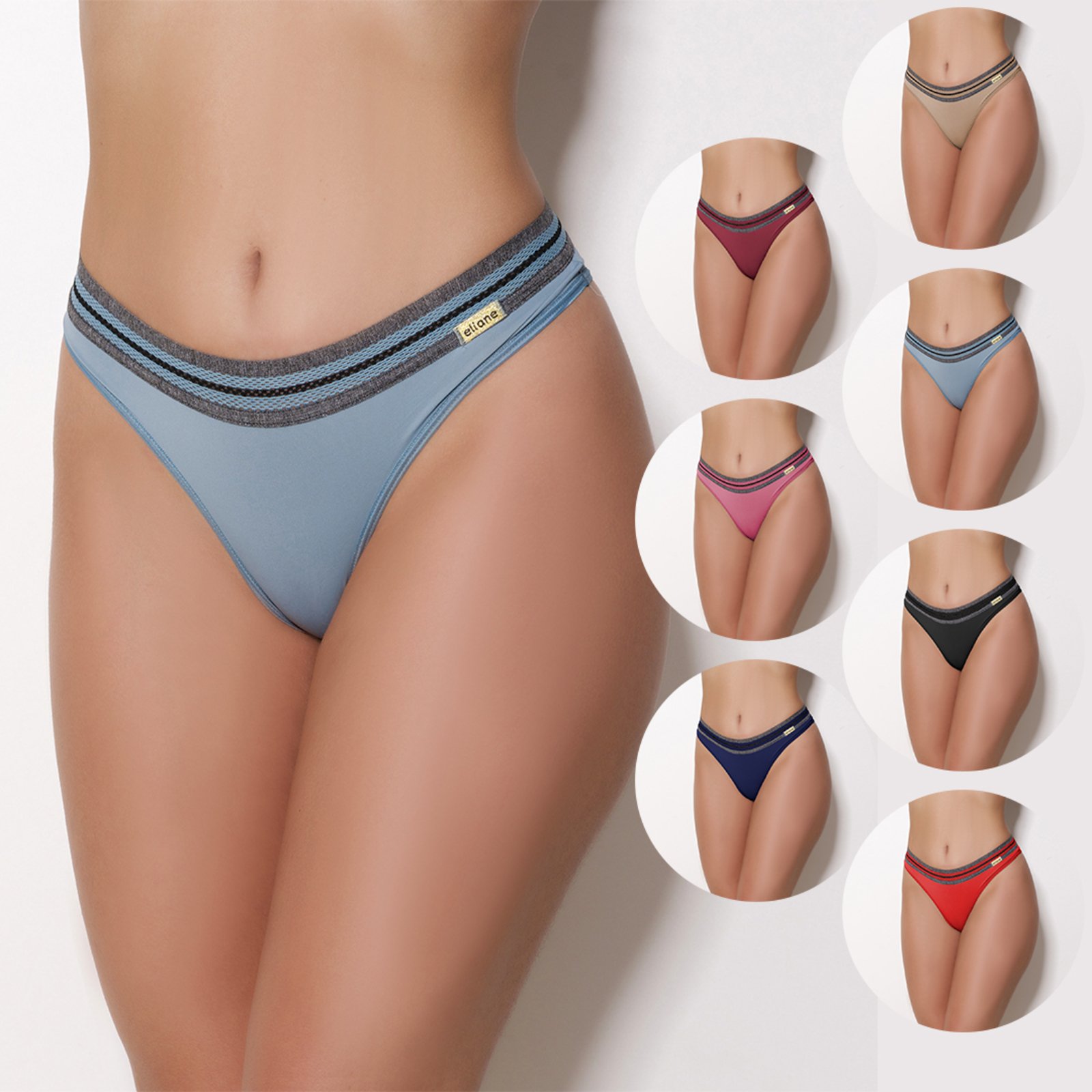 Kit 10 Calcinha Tetê Variedades Microfibra de Poliamida Modelagem Perfeita Confortável Elegante Moda Íntima Tanga Feminina Multicolorido