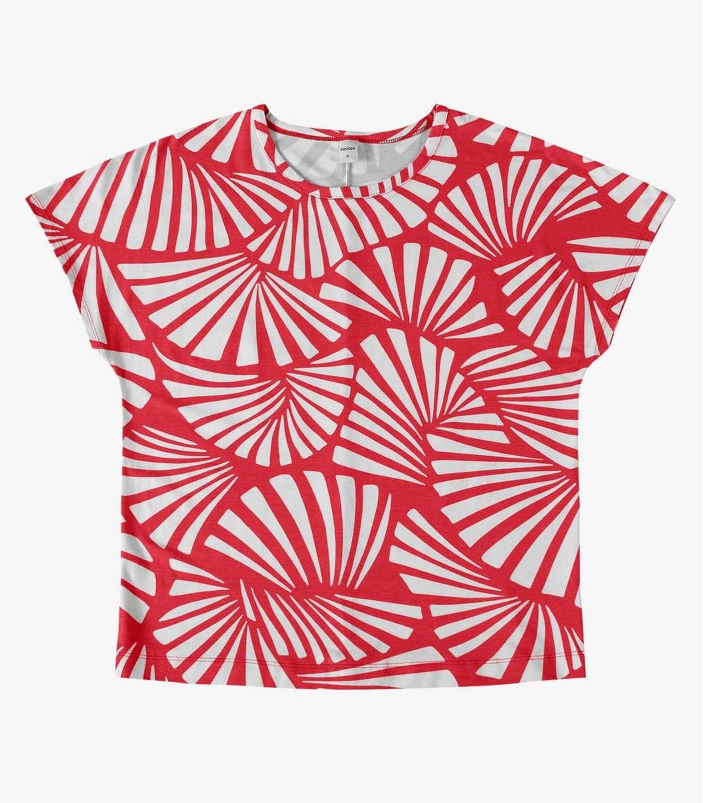 Blusa Feminina Estampada Viscotorcion Rovitex Vermelho