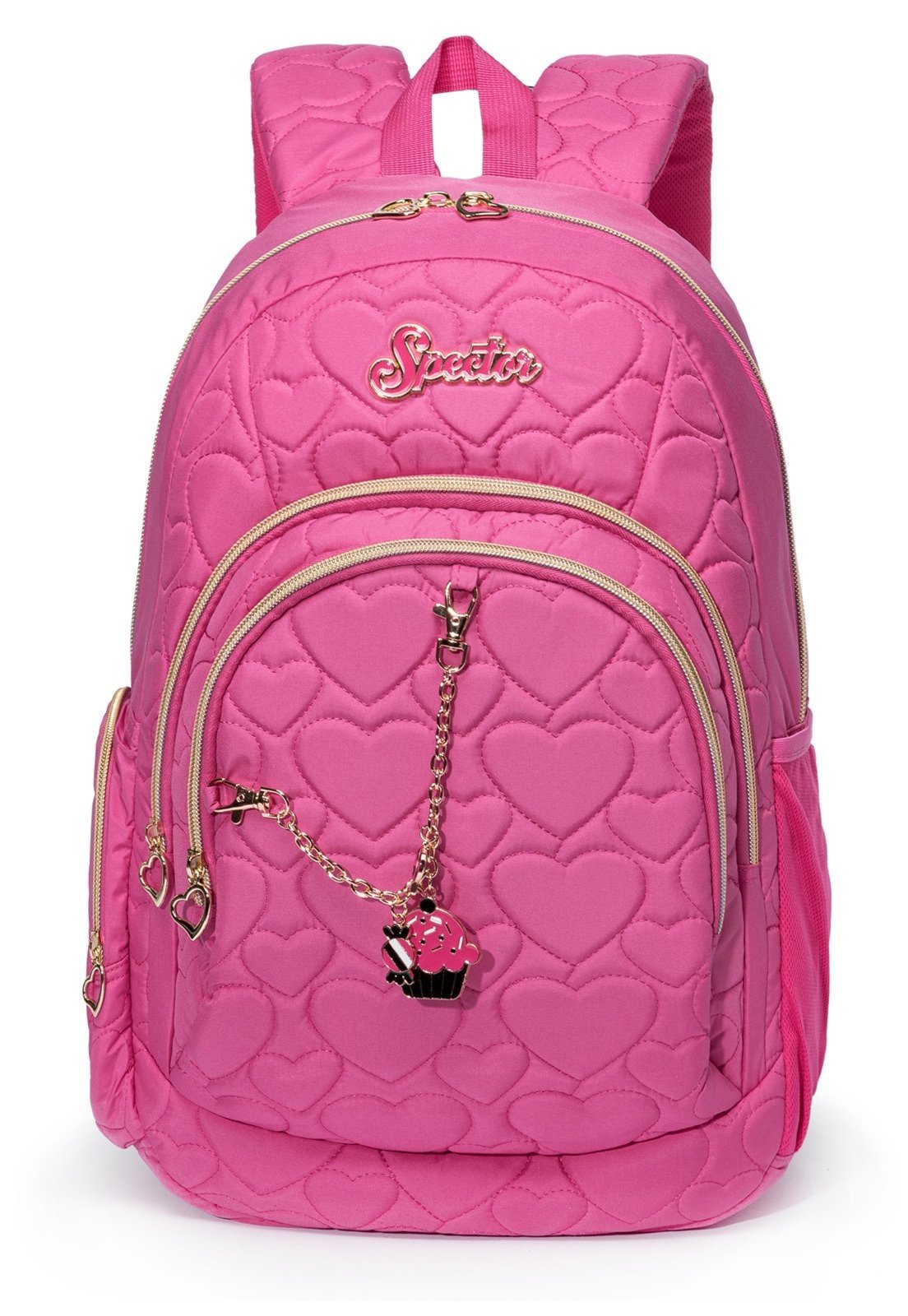 Infantil - Mochila Spector Matelassê Rosa Preto/Pink