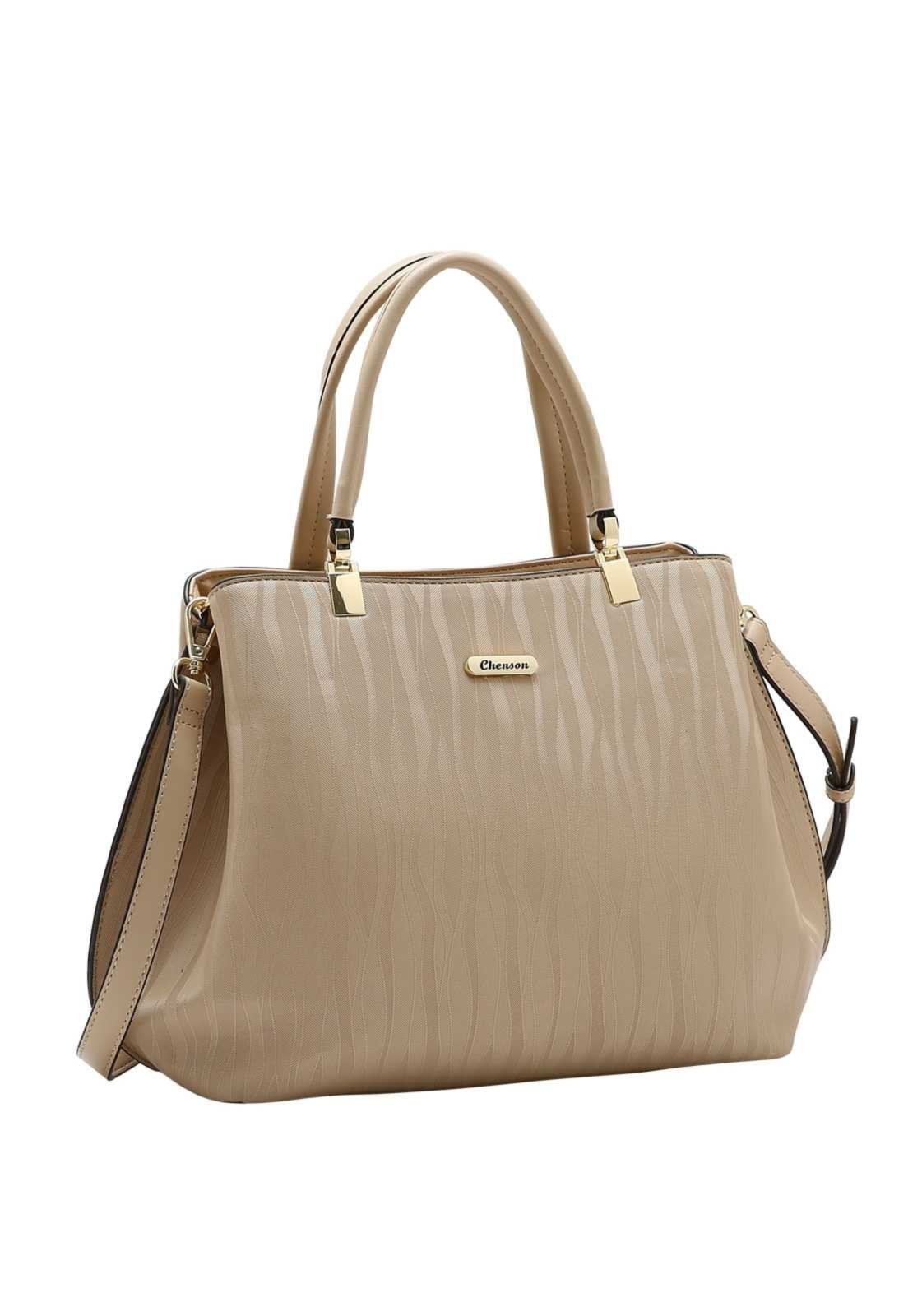 Bolsa Feminina Chenson Mão Waves 3485896 Bege
