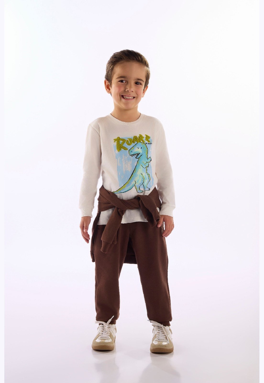 Infantil - Camiseta Dinossauro Up Baby Branco