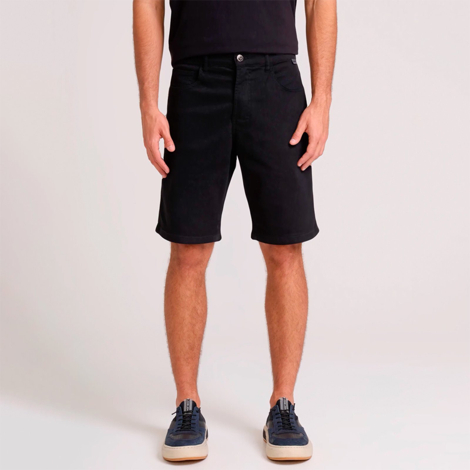 Bermuda Sarja John John Jogging Regular Ve26 Preto Masculino