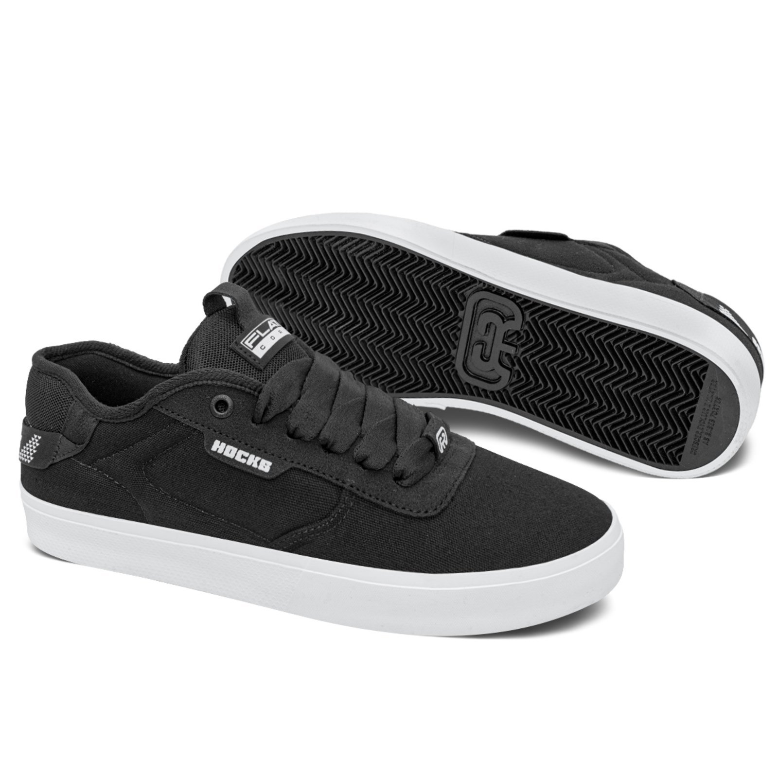 Tênis Hocks Unissex Lona Flat Core All Classic Black Preto