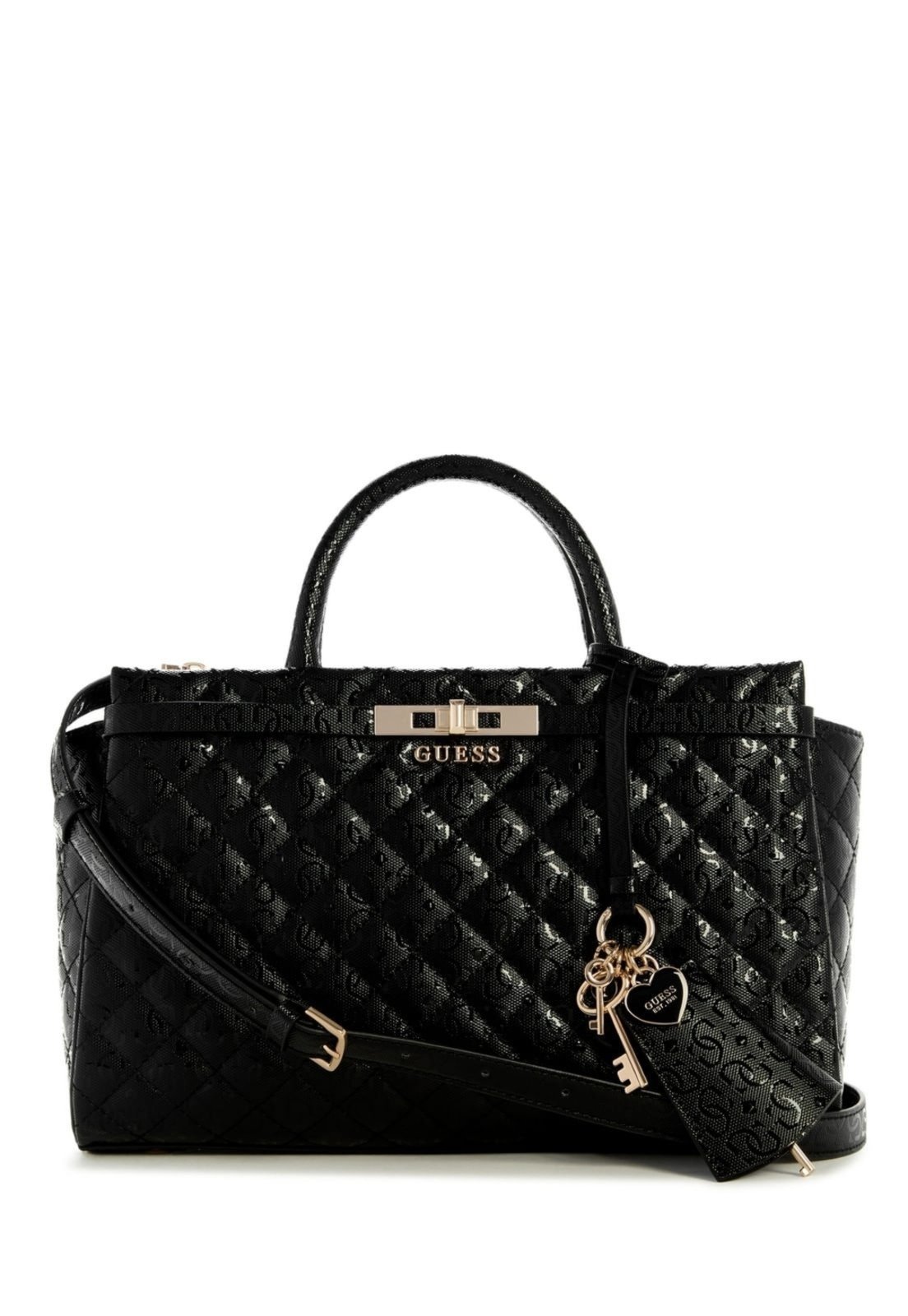 Vista 2 Bolsa Guess Idra Girlfriend Satchel preto preto