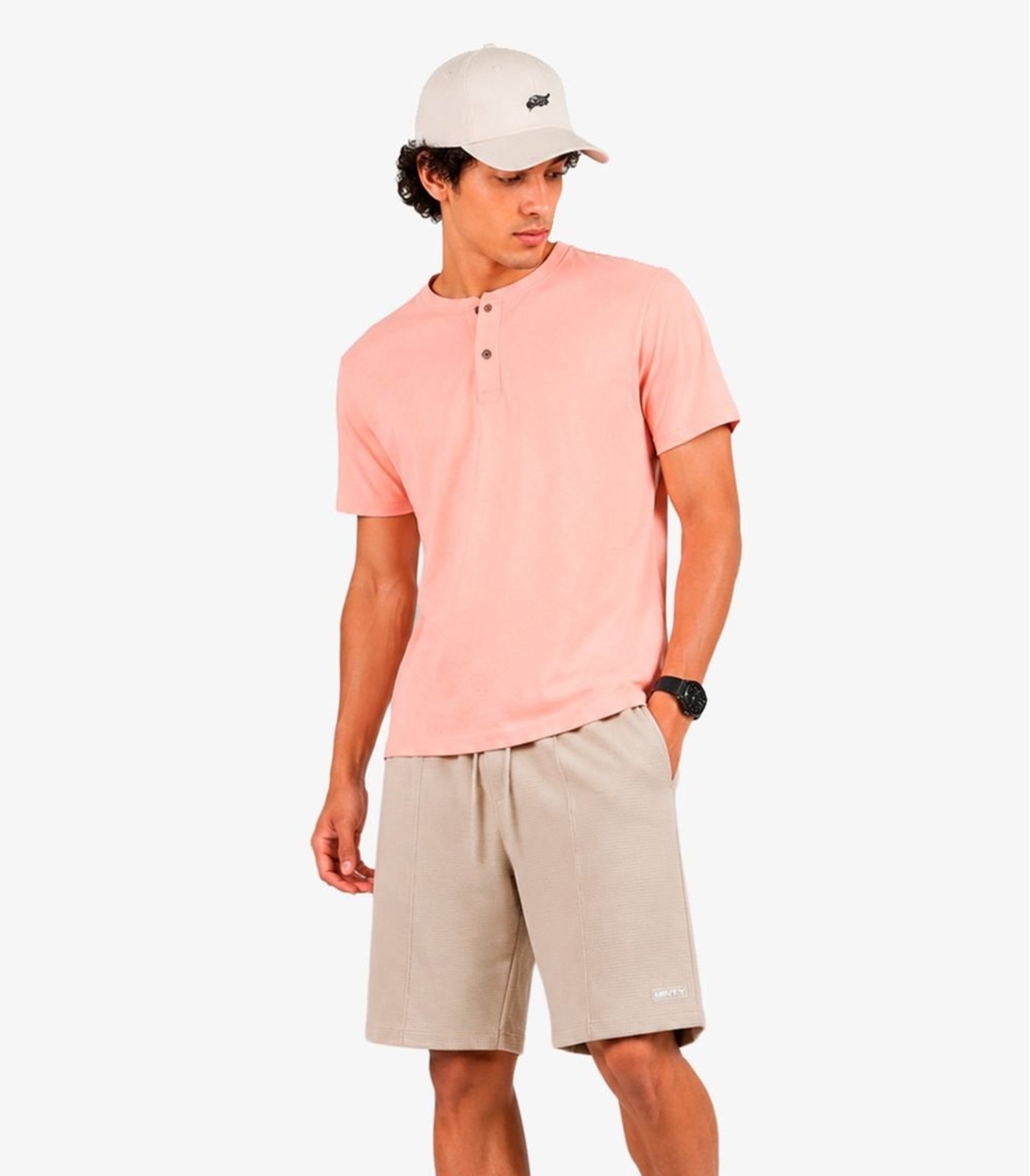Infantil - Bermuda Masculina Com Cadarço Funcional Minty Bege