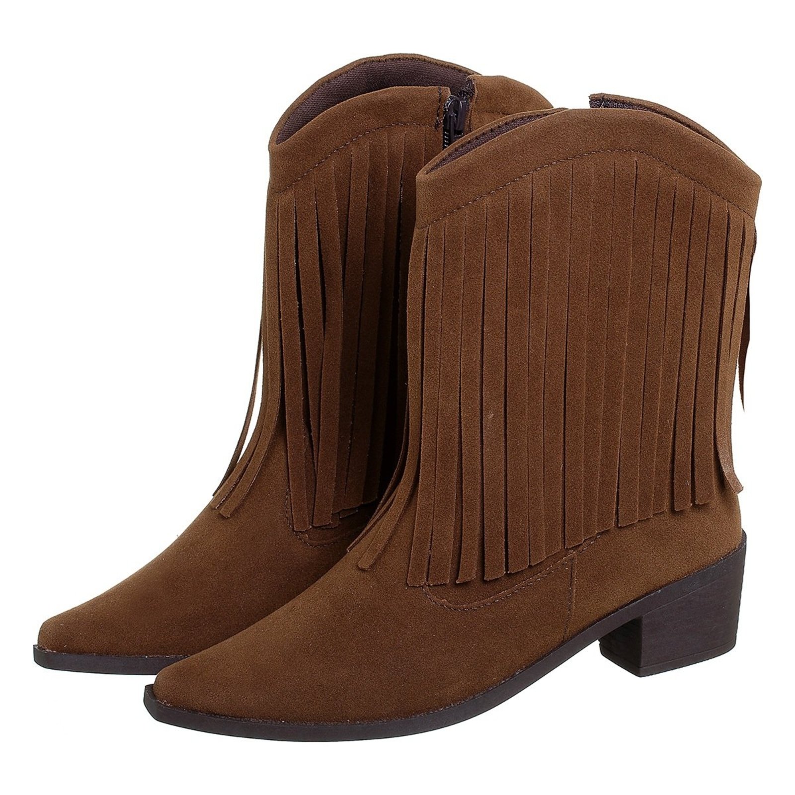 Infantil - Bota Texana Menina com Franja e Zíper Lateral Bico Fino Calce Fácil Confortável Leve e Macia Estilo Country Ideal para o Dia a dia Rodeios e Festas