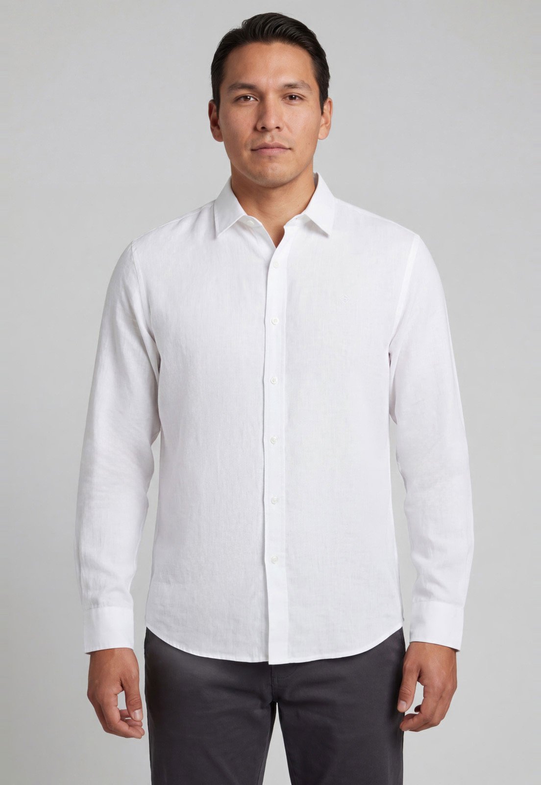 Camisa Masculina Forum Manga Longa Branca