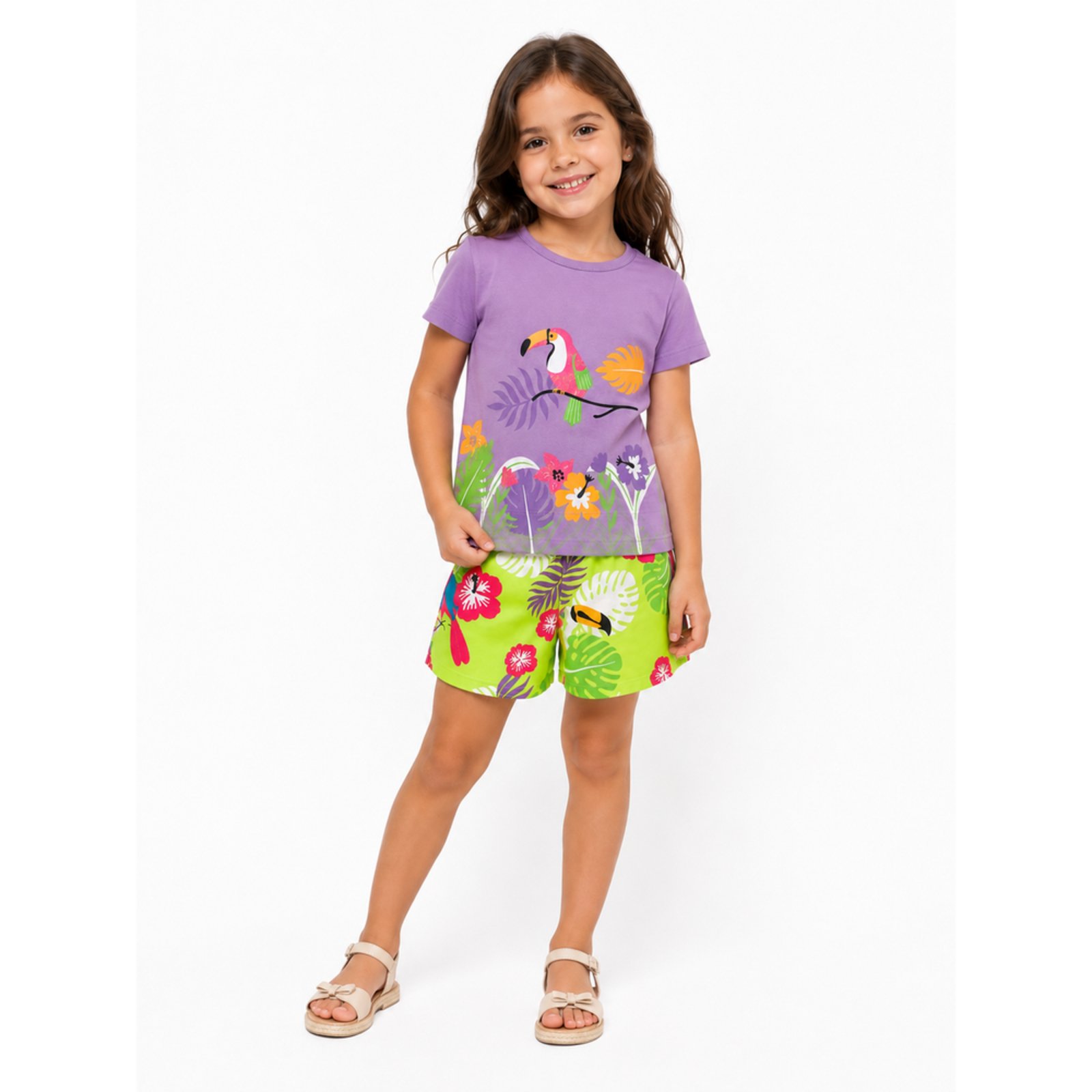 Infantil - Conjunto Menina Natureza Verão Iaia