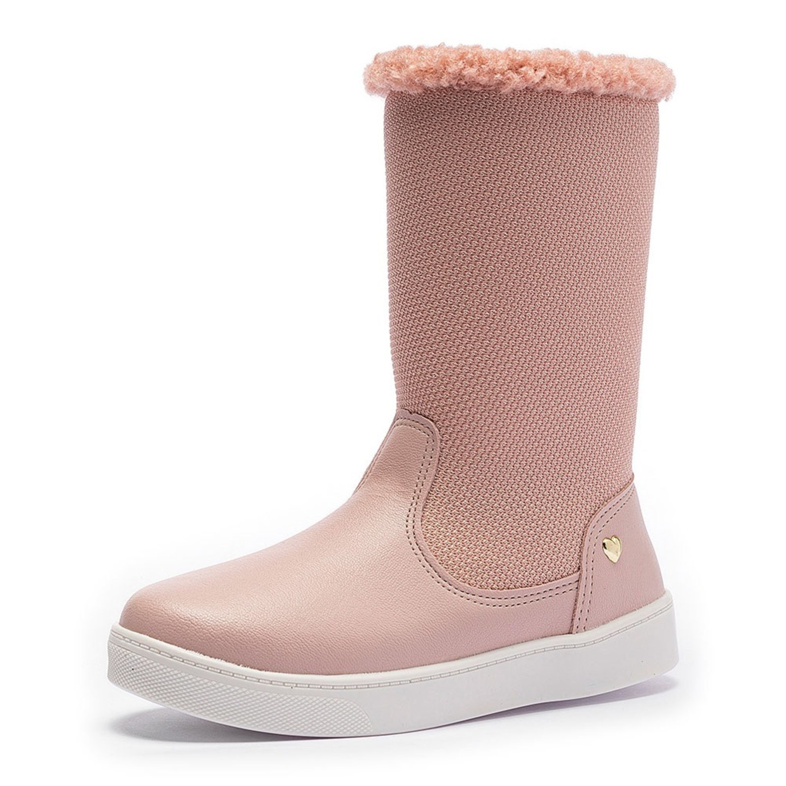 Infantil - Bota Tênis Feminina Tininha Menina Casual com Pêlo Rosê