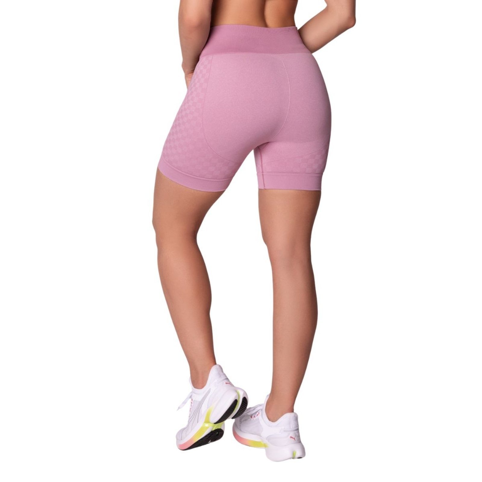 Shorts Fitness Detalhe Quadriculado Sem Costura Selene