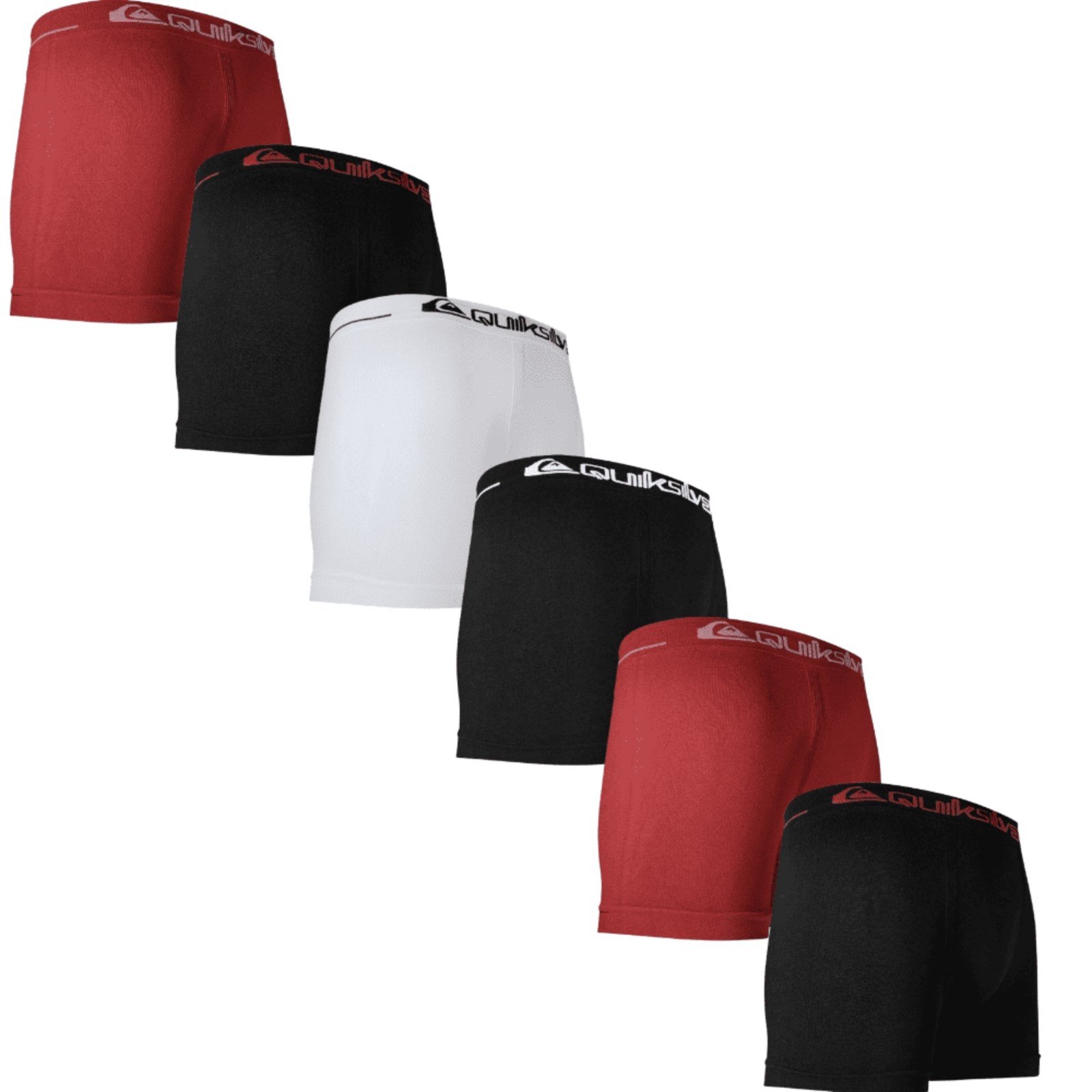 Kit Com 6 Cuecas Quiksilver Boxer Sem Costura Microfibra