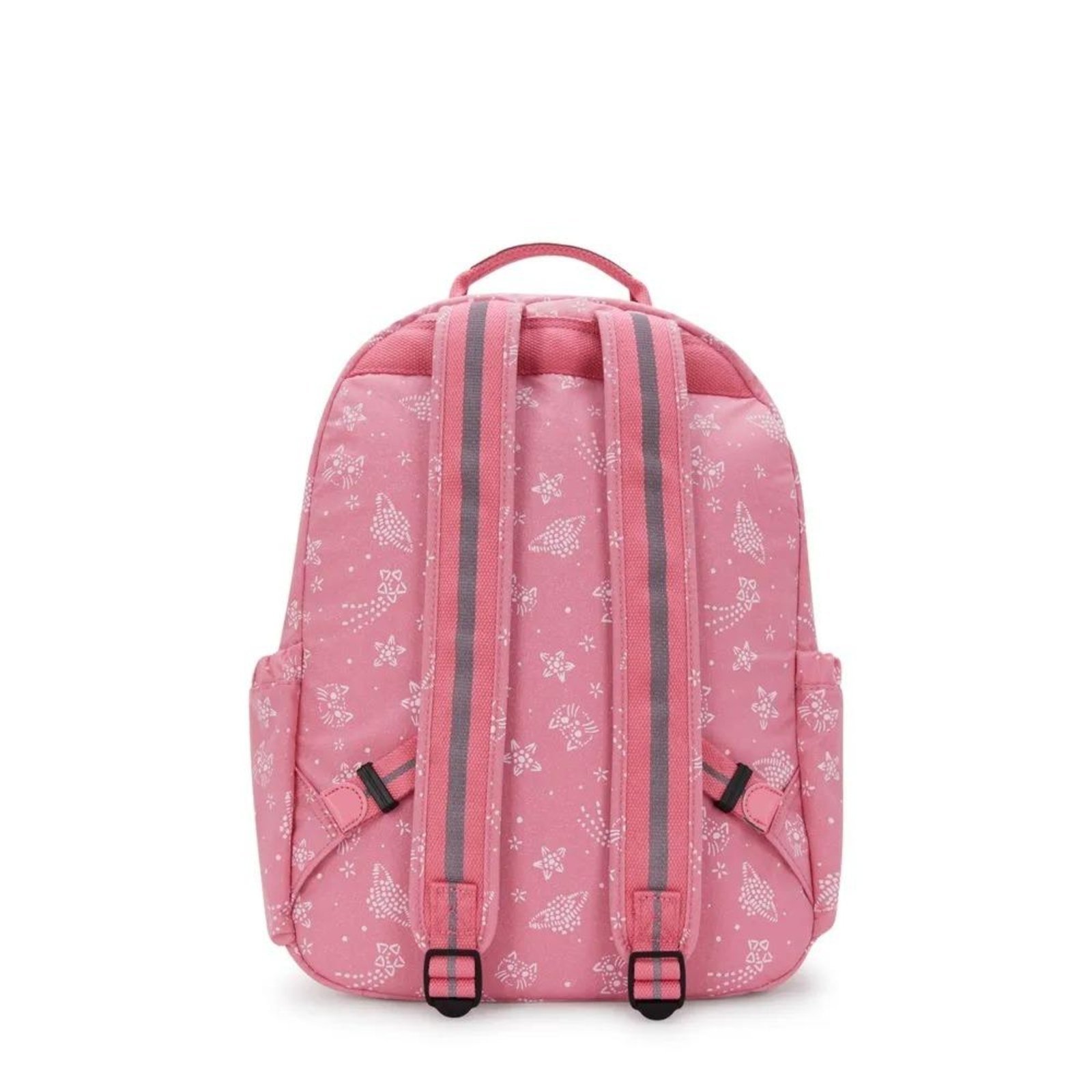Vista 3 Mochila Kipling Seoul Glitter Cats rosa rosa