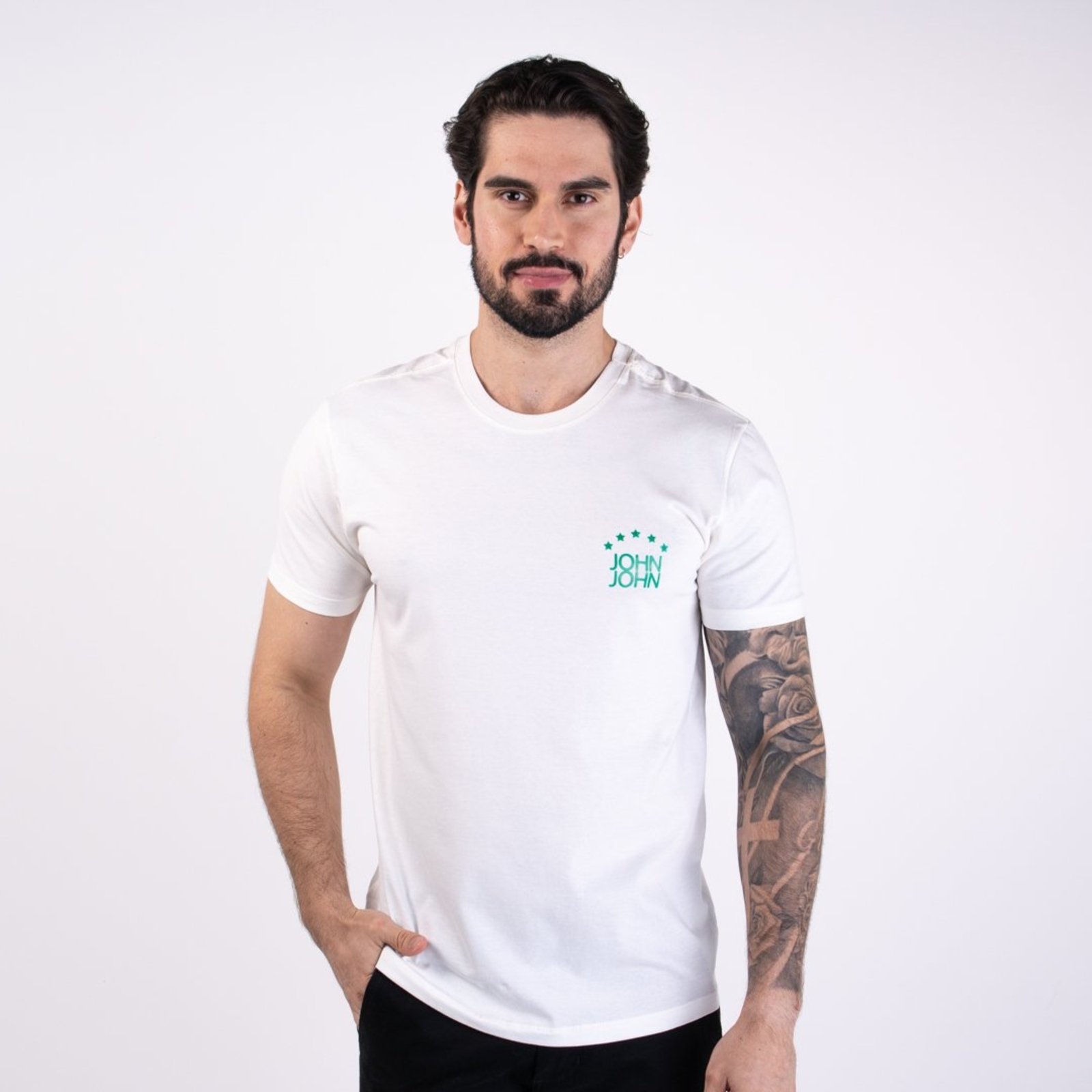 Camiseta John John 5 Stars Off white