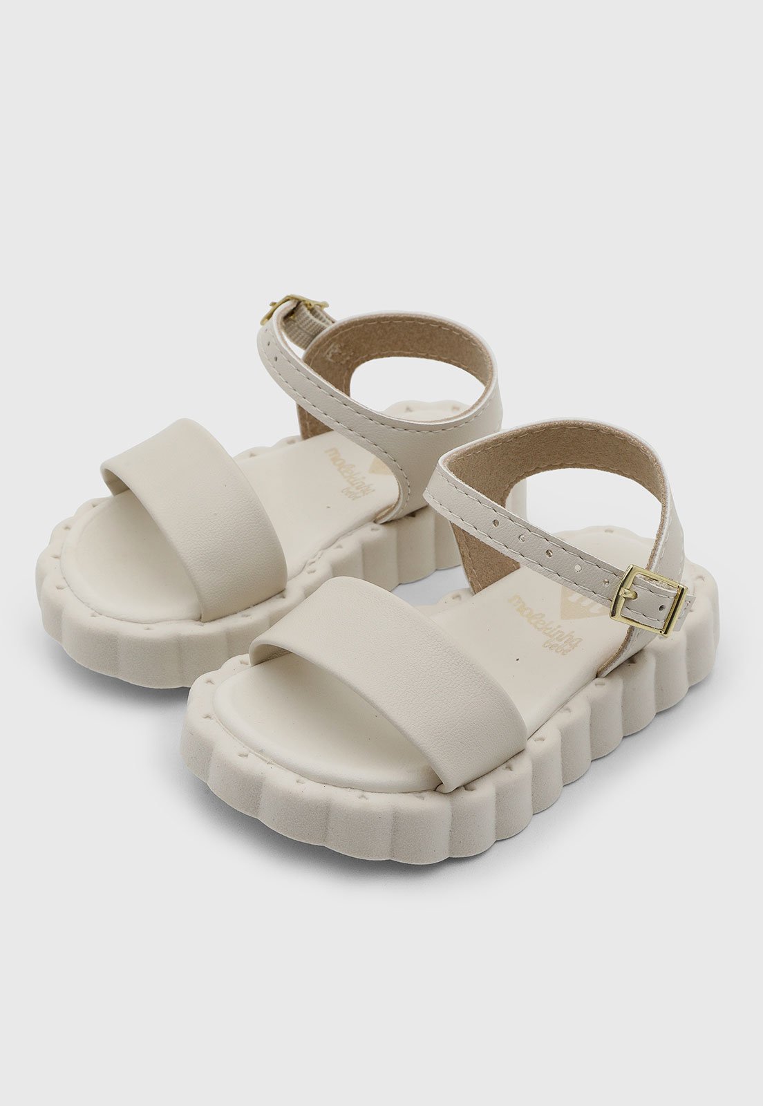 Infantil - Sandália Molekinha Tiras Fivela Neutra